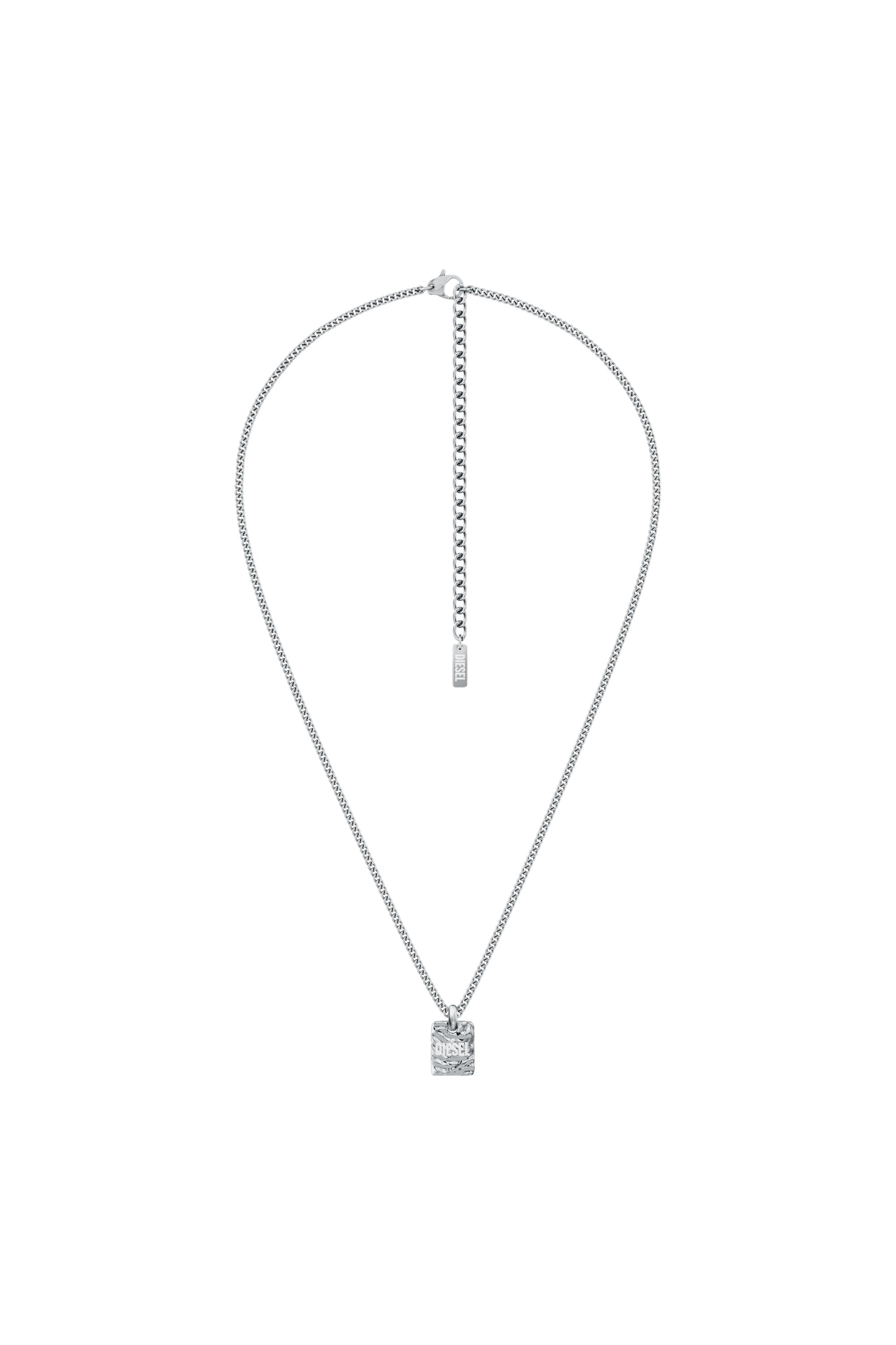 Diesel - DX1734040, Unisex Halskette mit Anh&auml;nger aus Edelstahl in Silber - 1