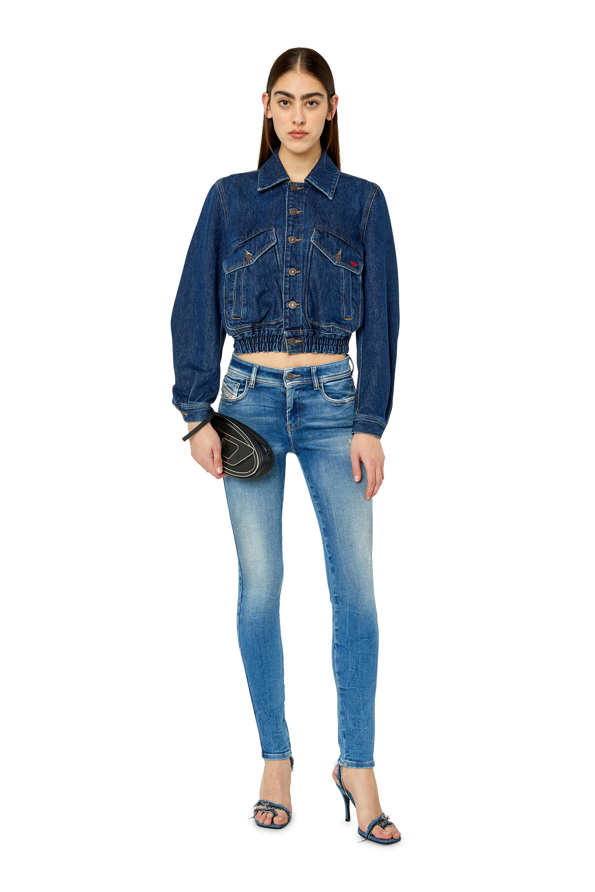 Diesel - 2017 Slandy 09E91 Super skinny Jeans, Hellblau - Image 4