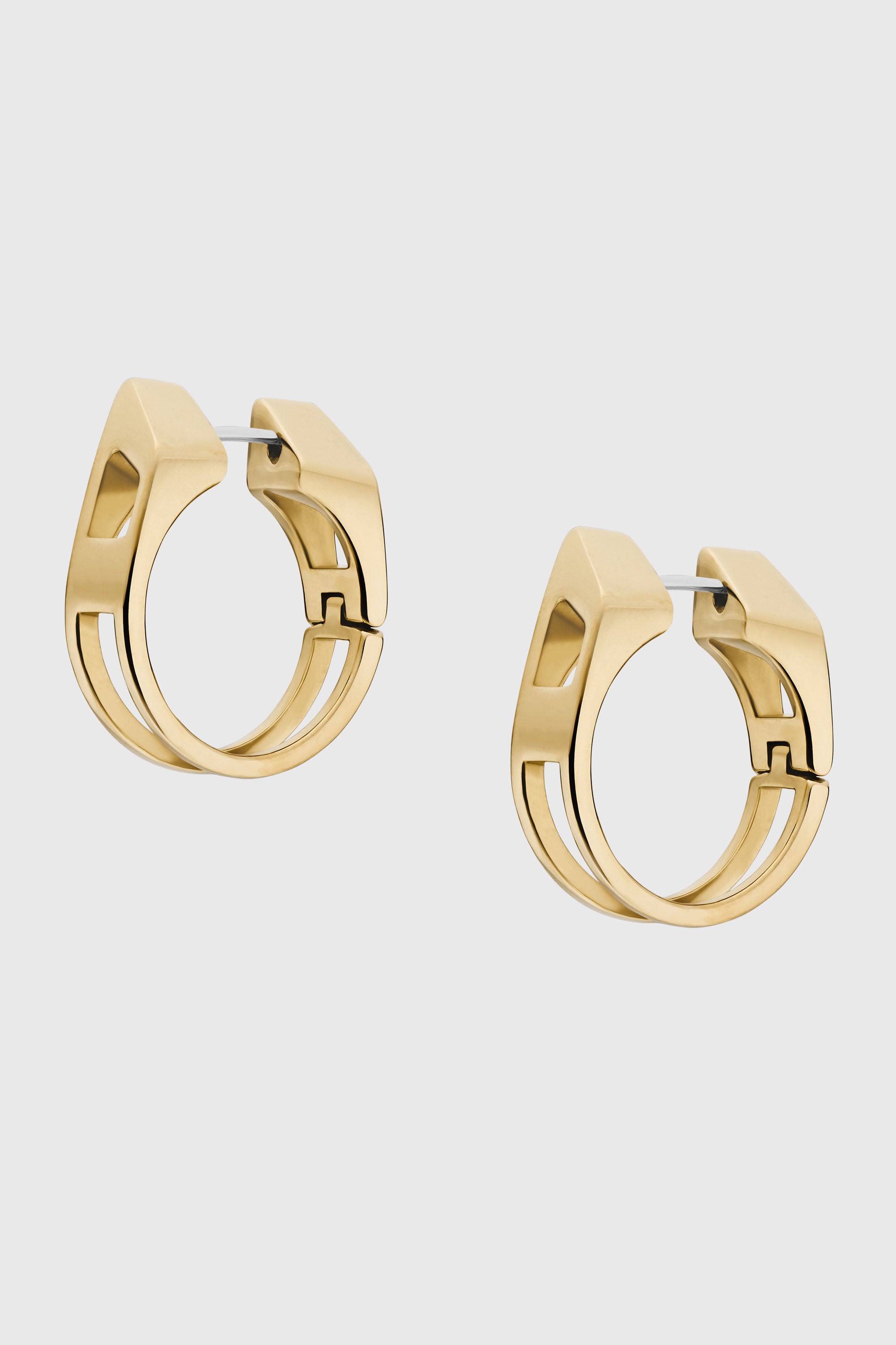 Diesel - DX1671710 JEWELLERY, Unisex Creolen-Ohrringe aus goldfarbenem Edelstahl in Gold - 1