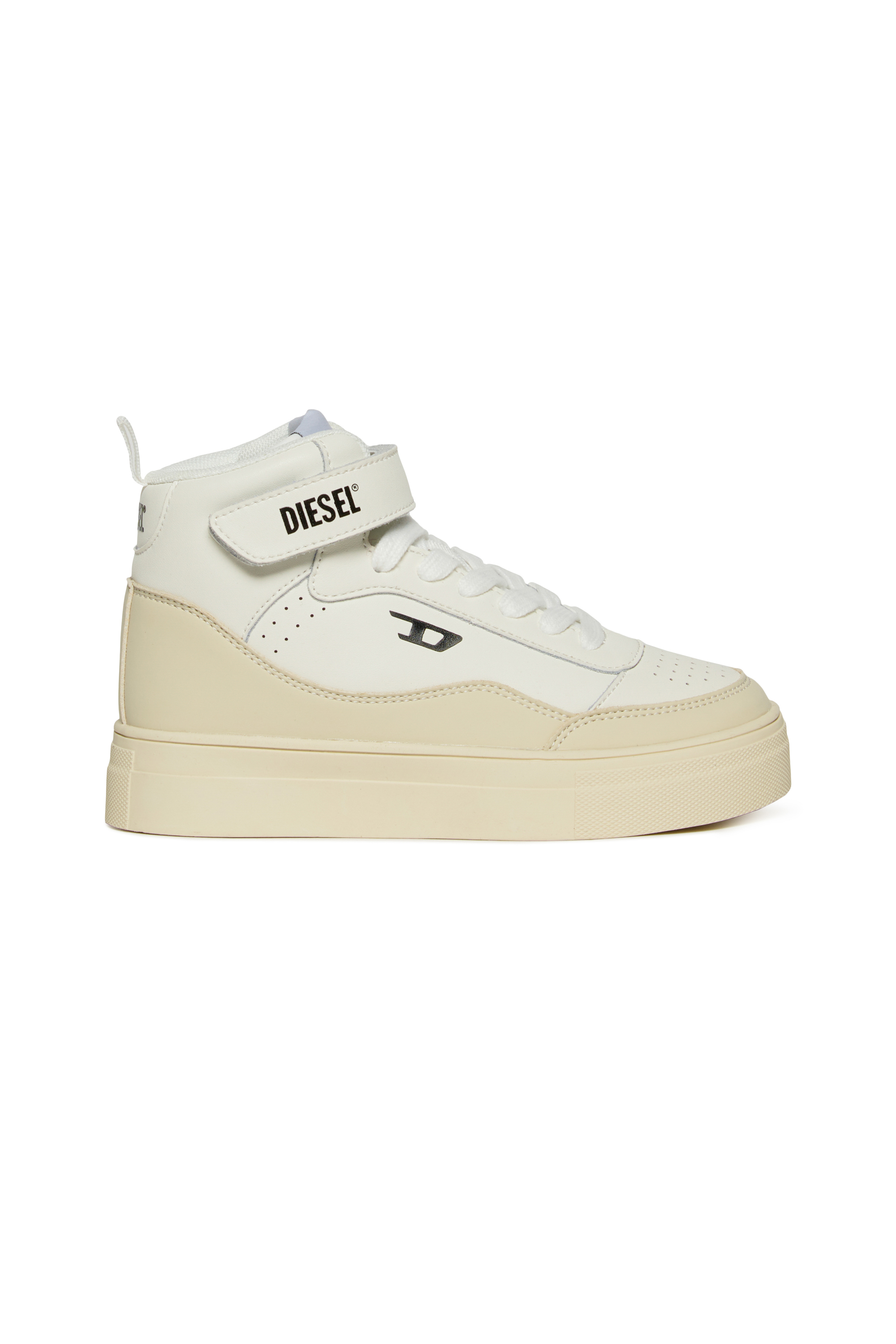 Diesel - S-TRACKER D, Unisex S-Tracker D - Sneakers aus Leder mit Schnürsenkeln und Klettverschluss. in Weiß - 1