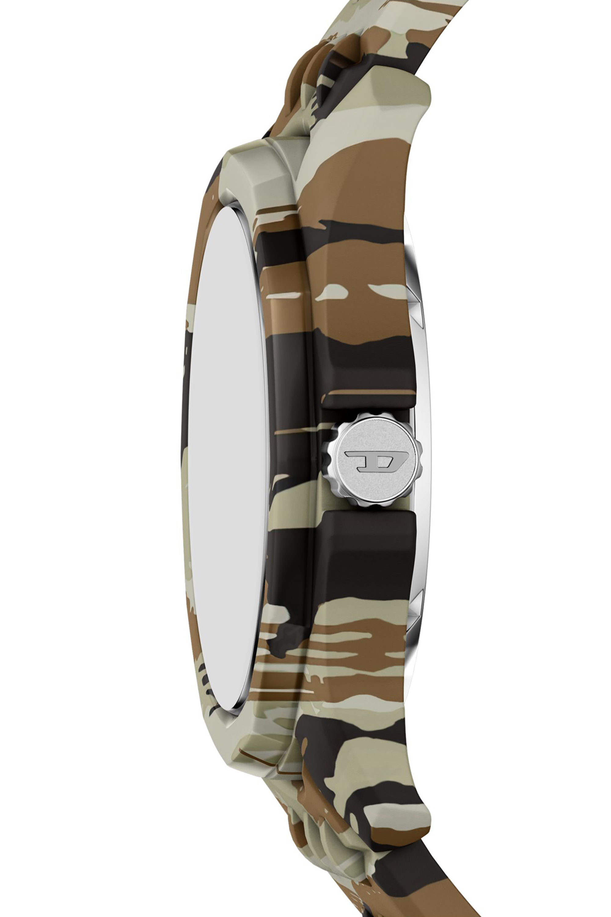 Diesel - DZ2242 WATCH, Herren Stinger camo silicone watch in Braun/Gr&uuml;n - 3