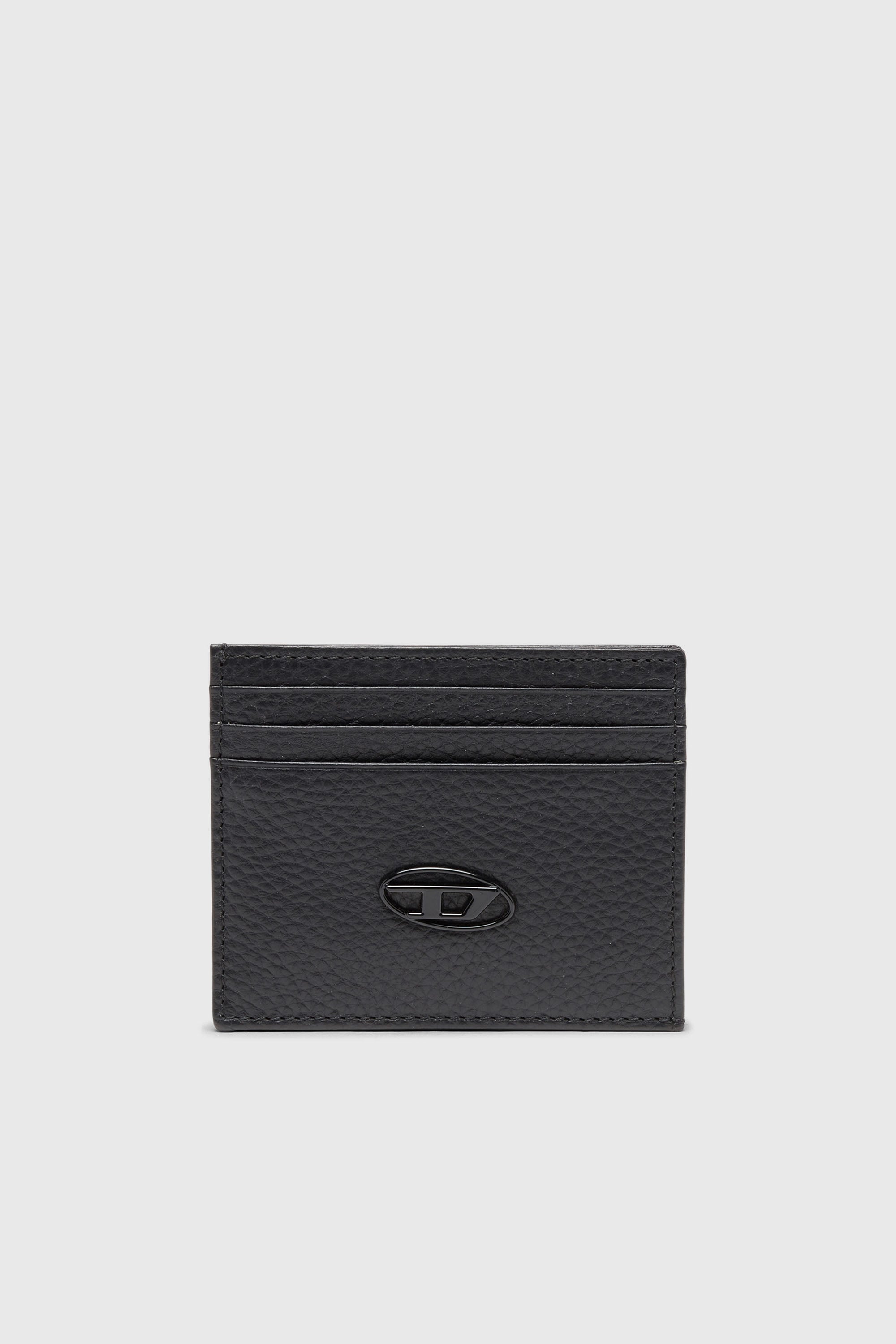 Diesel - CARD CASE, Herren Kartenetui aus genarbtem Leder in Schwarz - 1