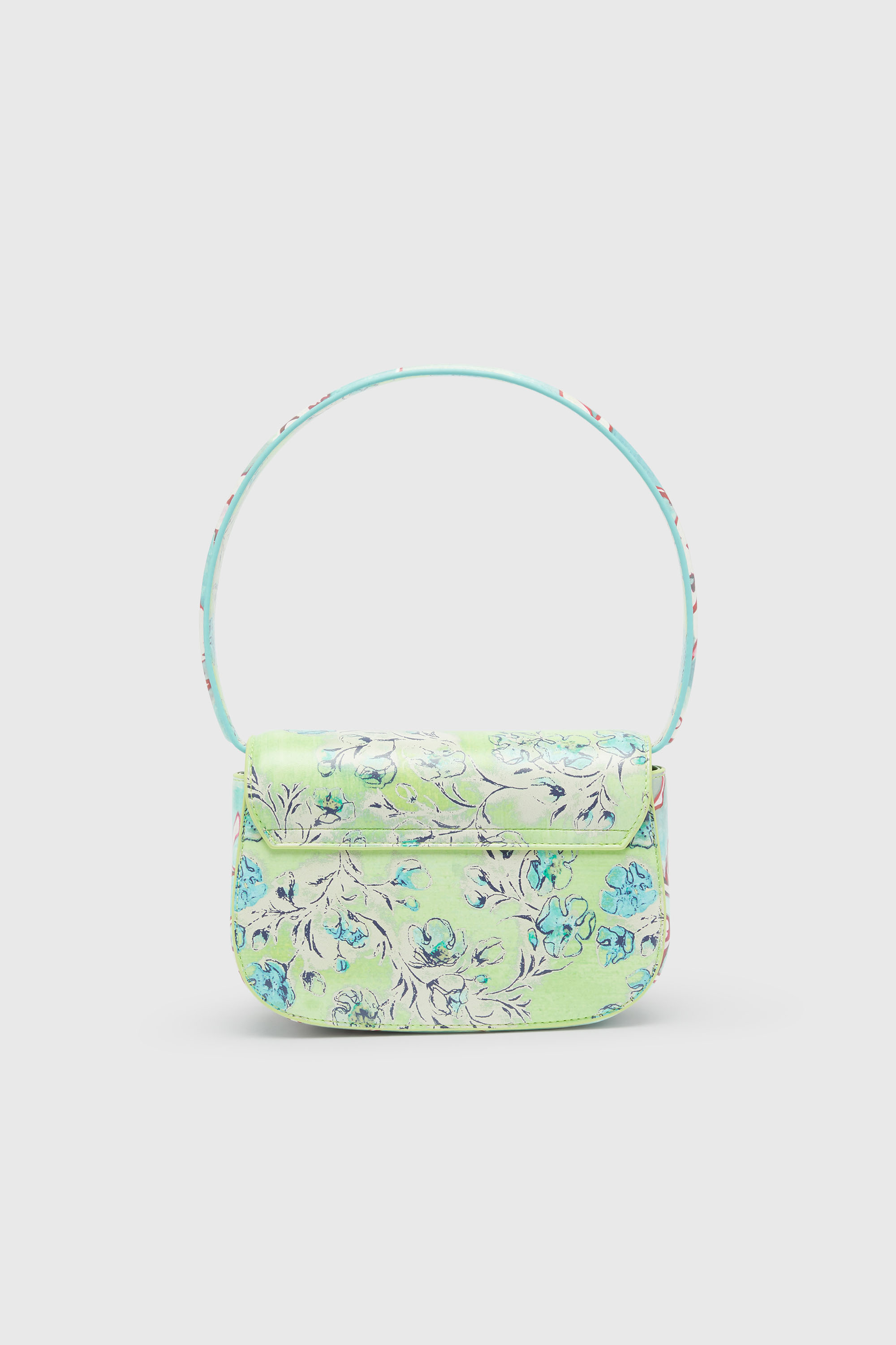 Diesel - 1DR, Damen 1DR-Ikonische Schultertasche mit Blumenmuster in Gr&uuml;n - 2