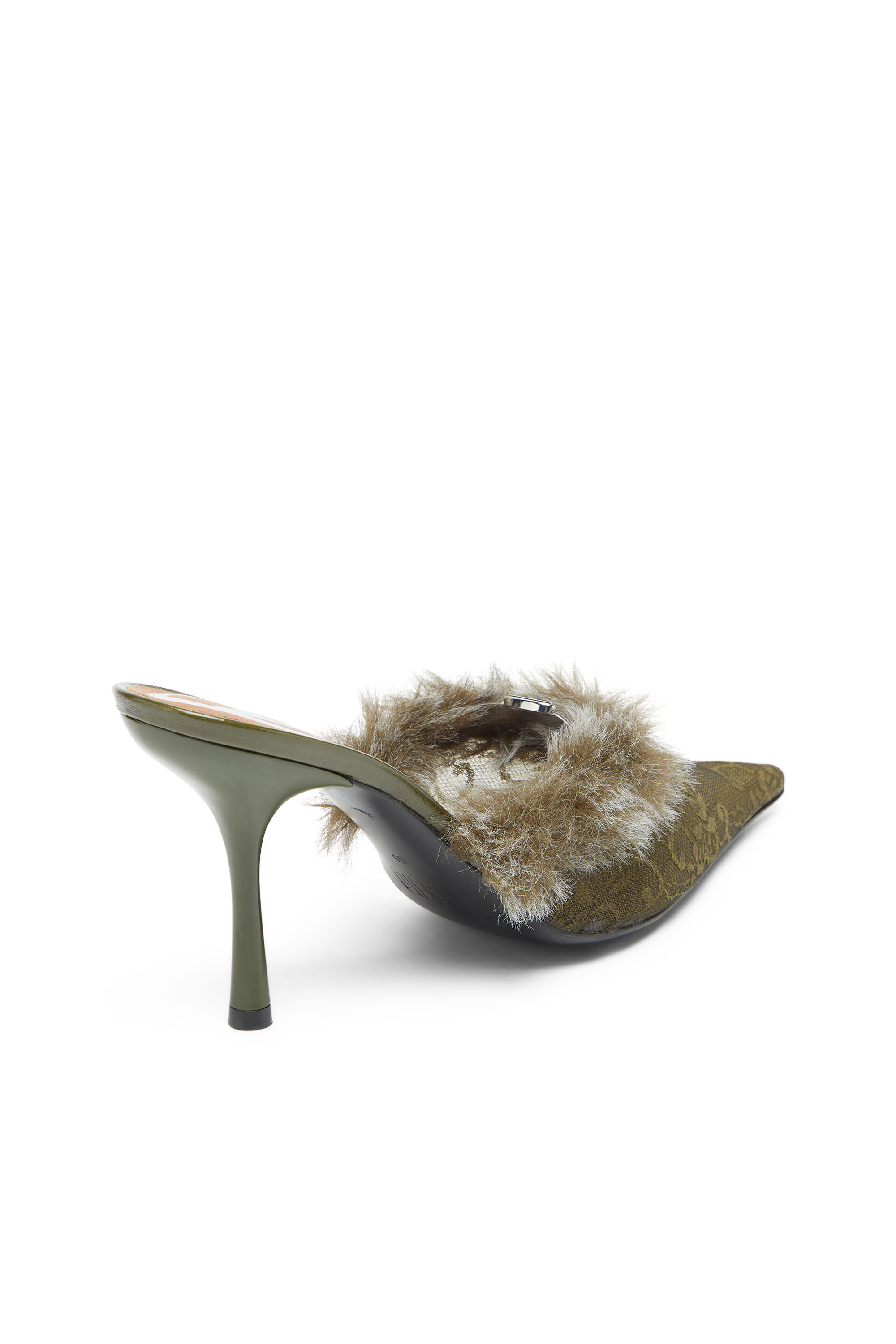 Diesel - D-JEWELS  MULE FUR 90, Damen D-Ten&Half - Mules aus Nylon mit flauschigem Besatz in null - 5