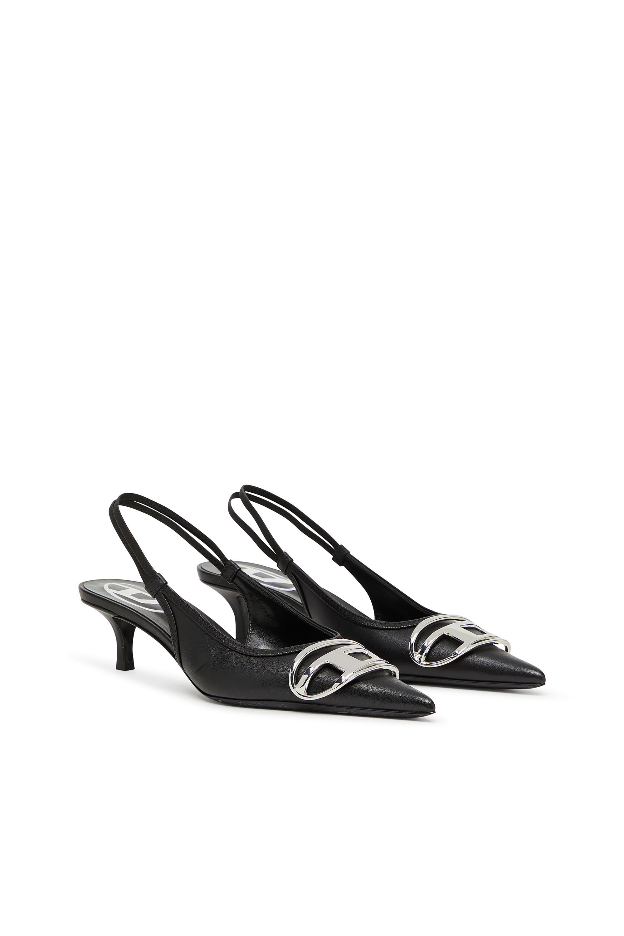 Diesel - D-VENUS SB 40, Damen Slingback-Pumps aus Nappa-Leder in Schwarz - 2