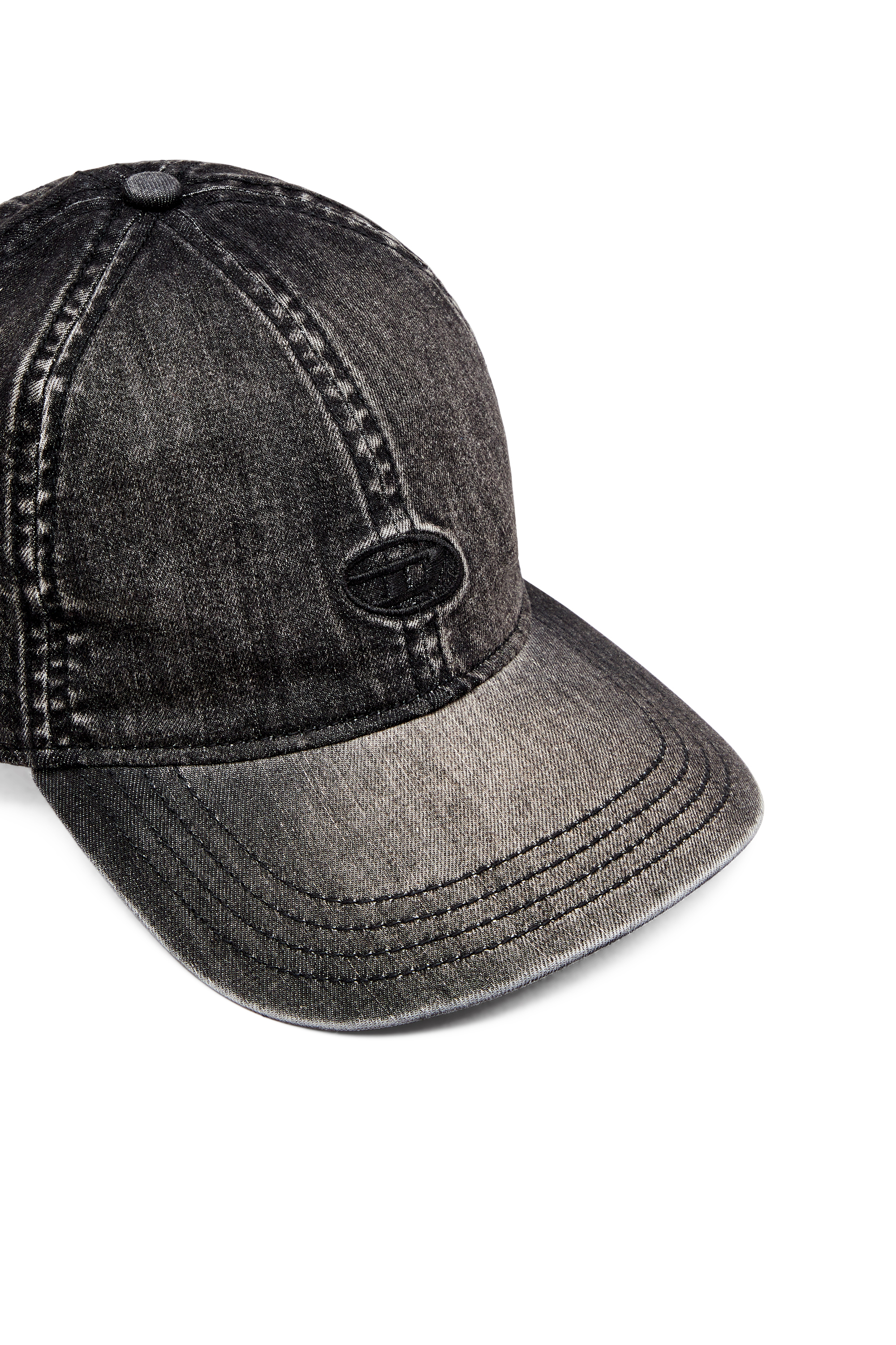 Diesel - C-GABLE-BLACK, Herren Leichtes schwarzes Cap aus Stretch-Denim in Schwarz - 4