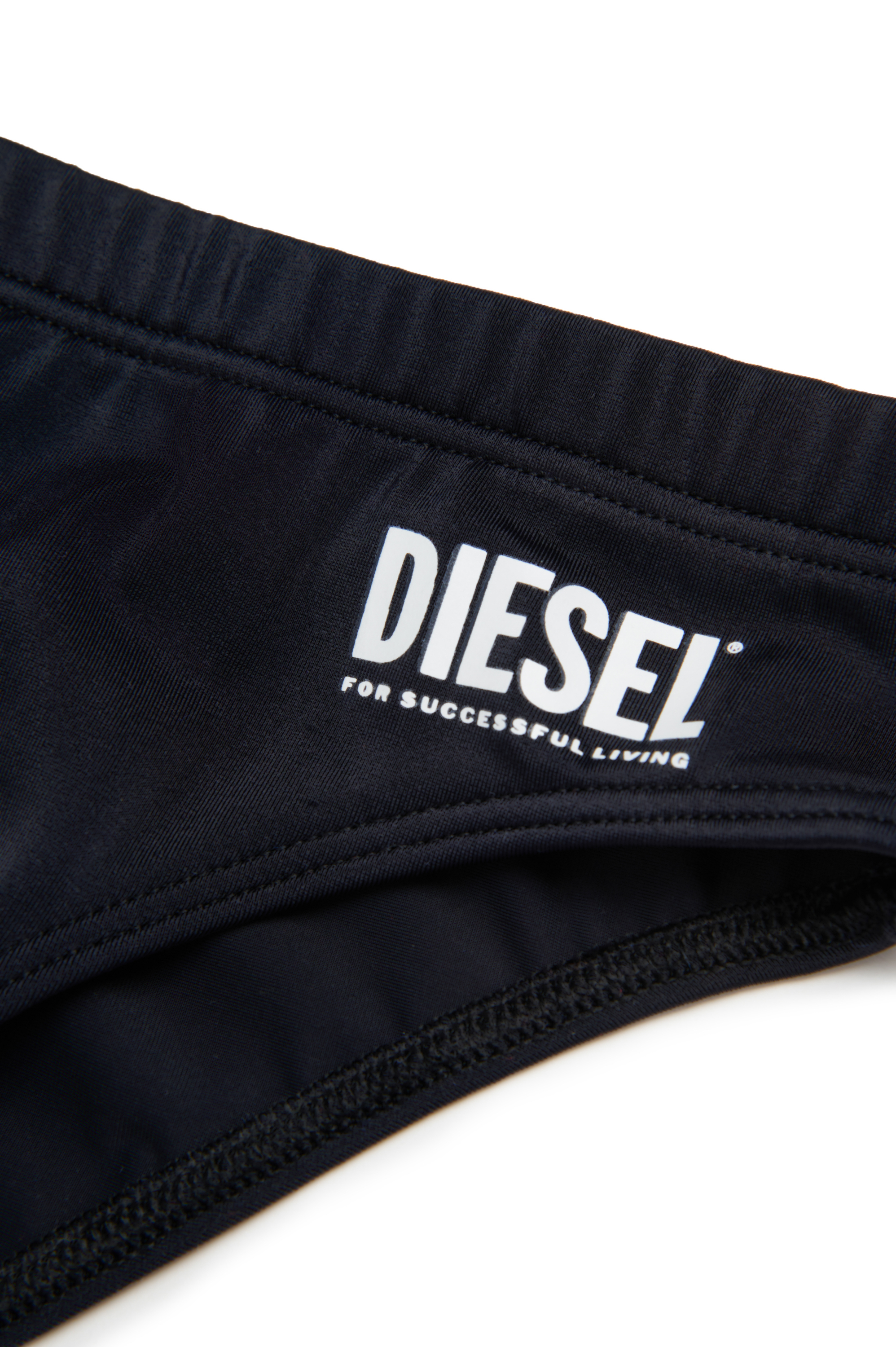 Diesel - MESP, Herren Bade-Hose mit Logo-Print in Schwarz - 3