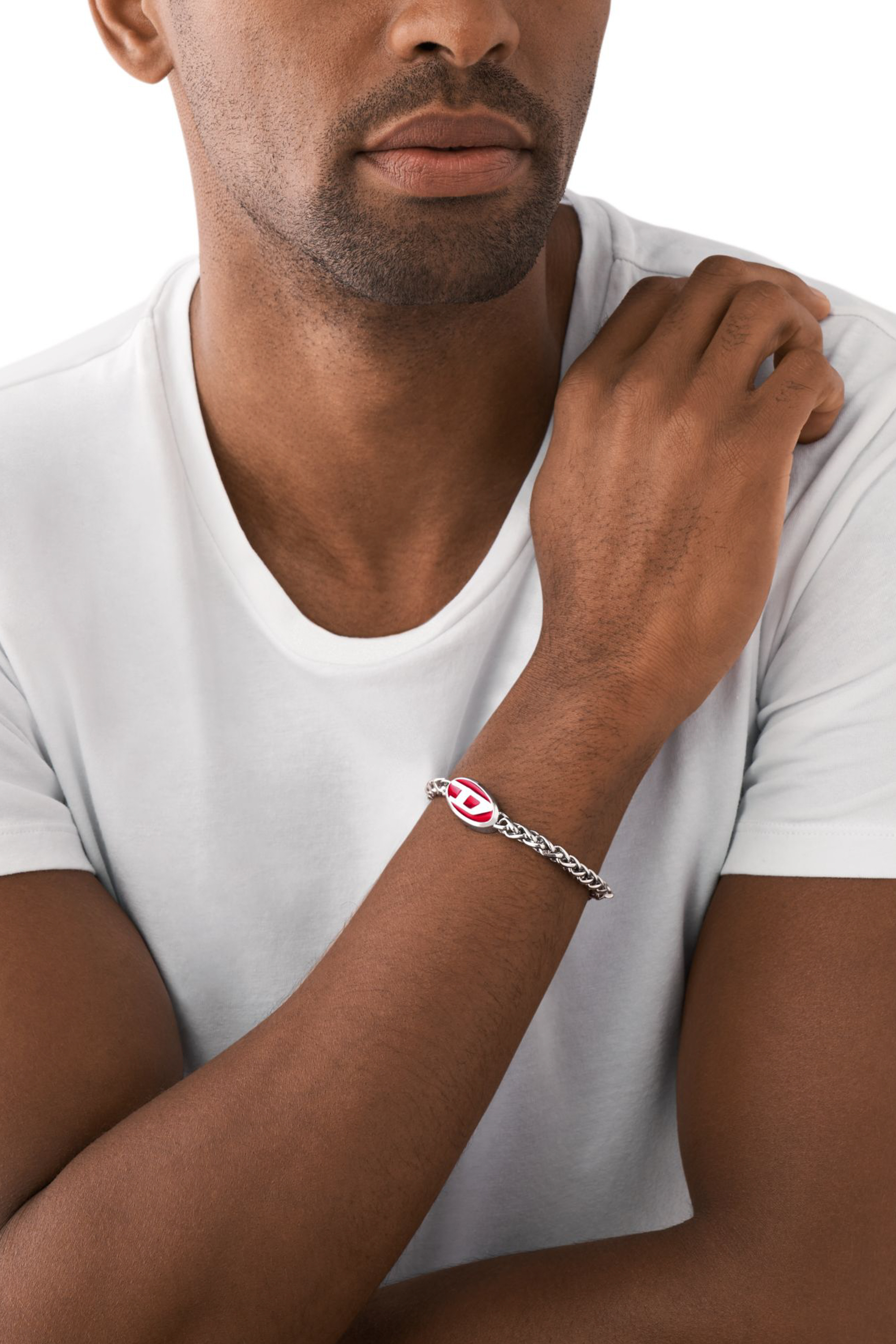 Diesel - DX1445, Unisex Kettenarmband aus Edelstahl in Silber - 4