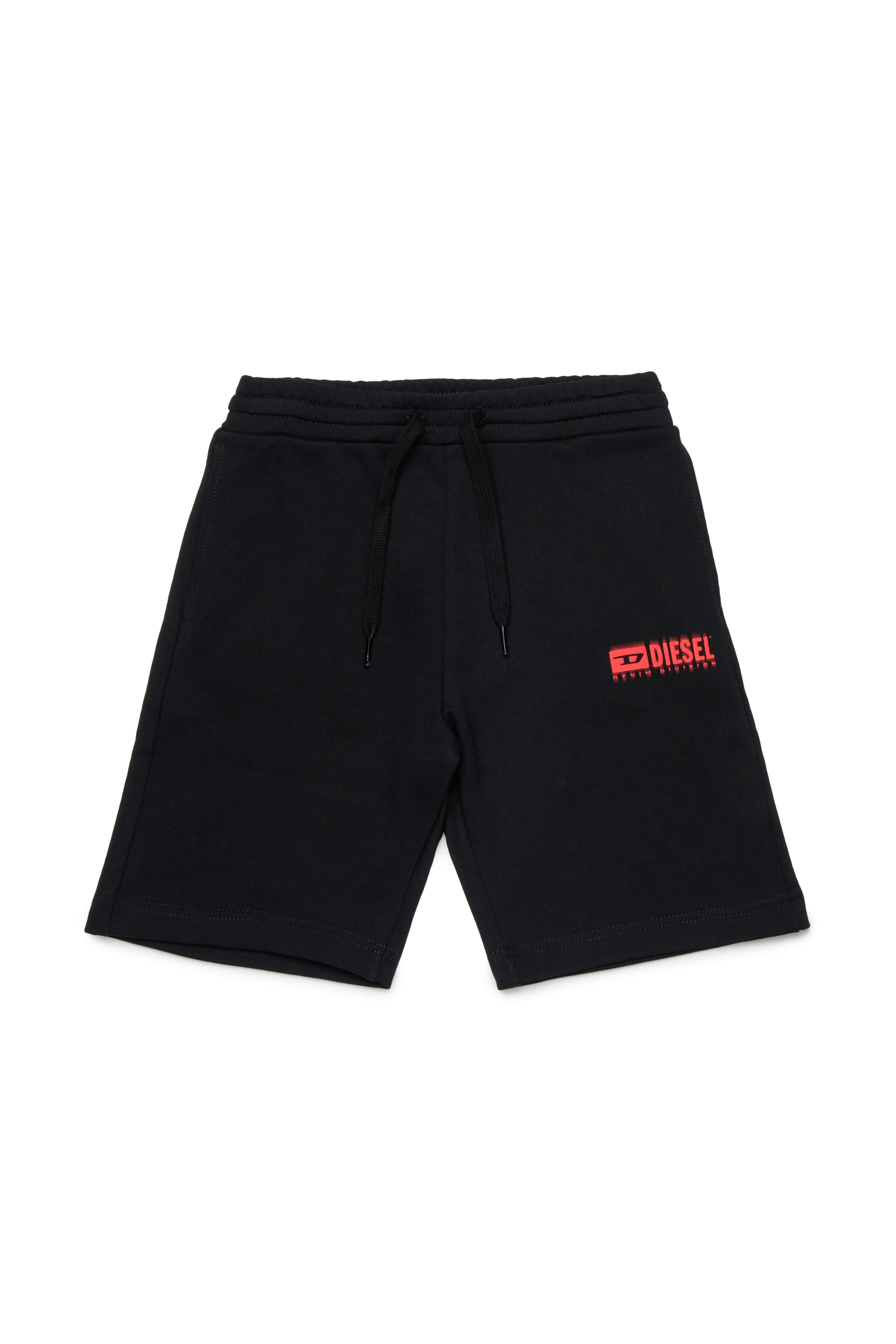 Diesel - PBASESHORT, Herren Sweatshorts mit Dégradé-Logo in Schwarz - 1