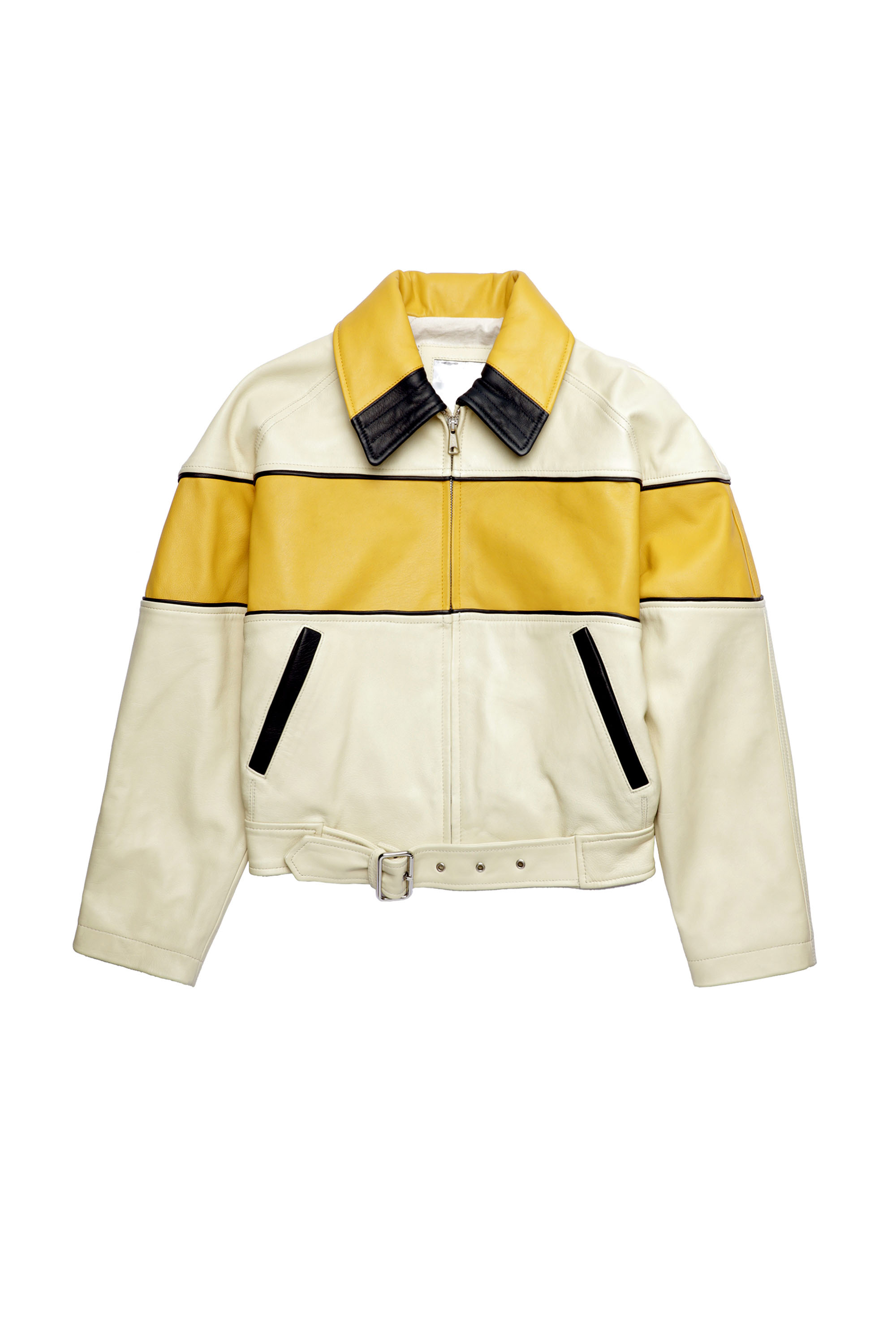 DXD-22-L03, Beige/Gelb - Lederjacken