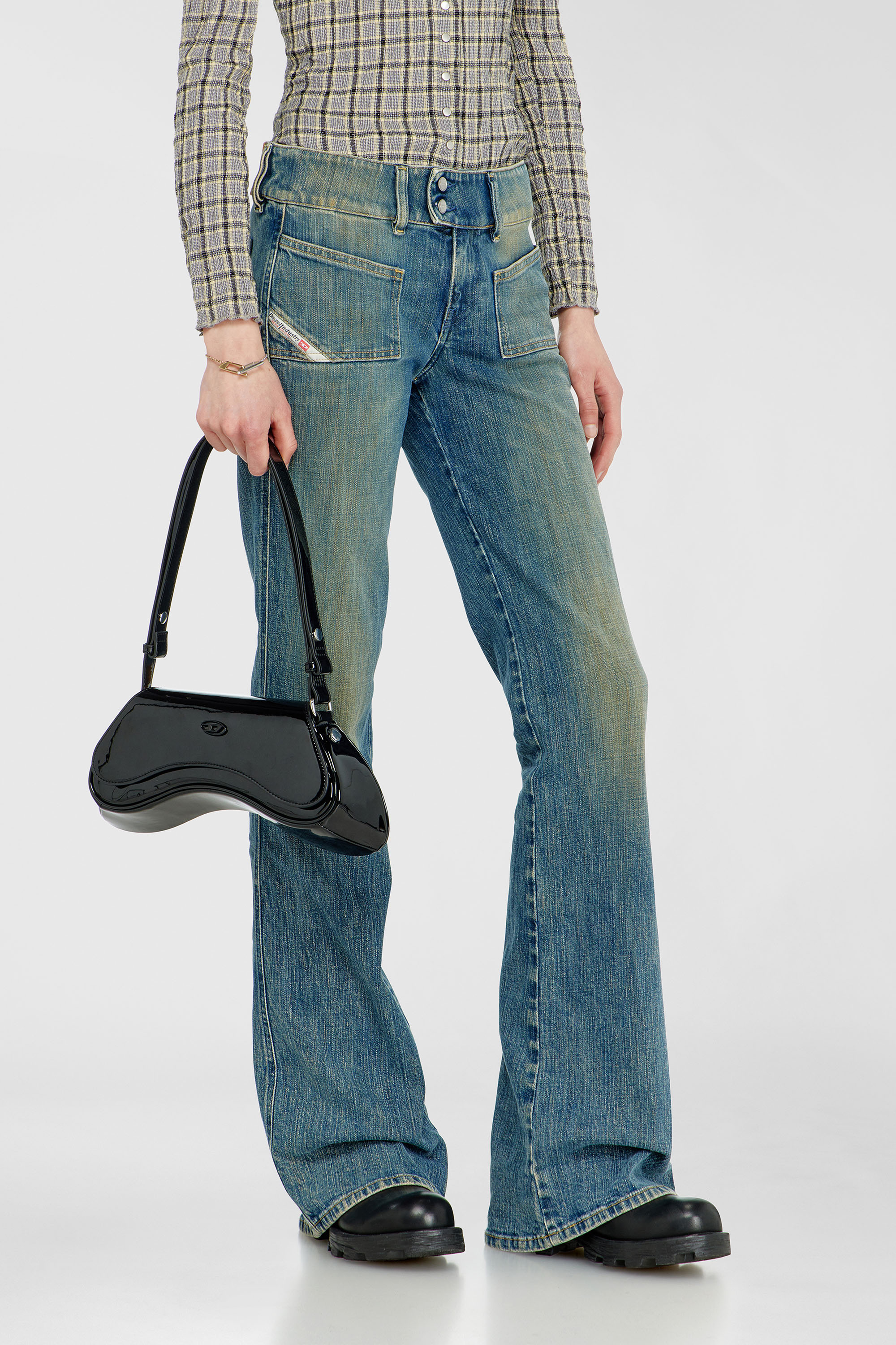 Diesel - Damen Bootcut Jeans D-Hush 007EJ, Mittelblau - 7