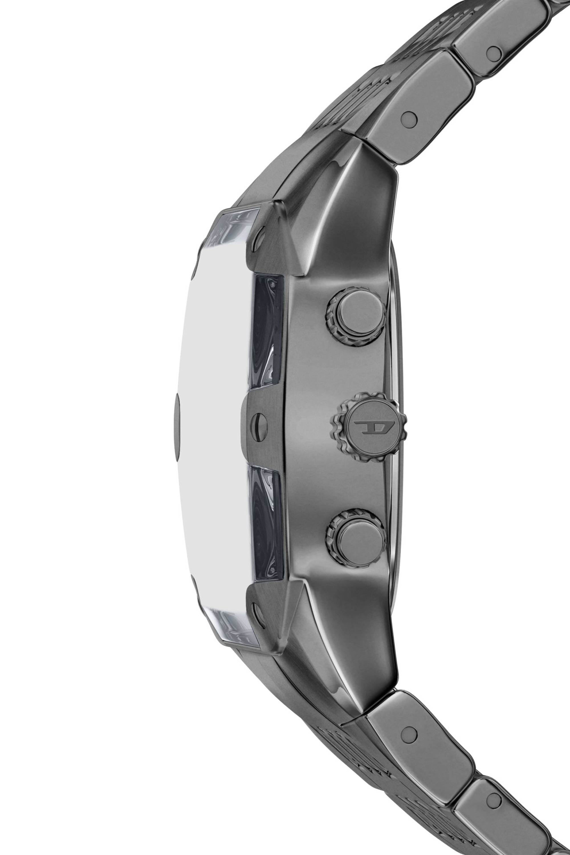 Diesel - DZ4717 WATCH, Herren Spiked Cushion Uhr aus Edelstahl in Gunmetal-Optik in Dunkelgrau - 3