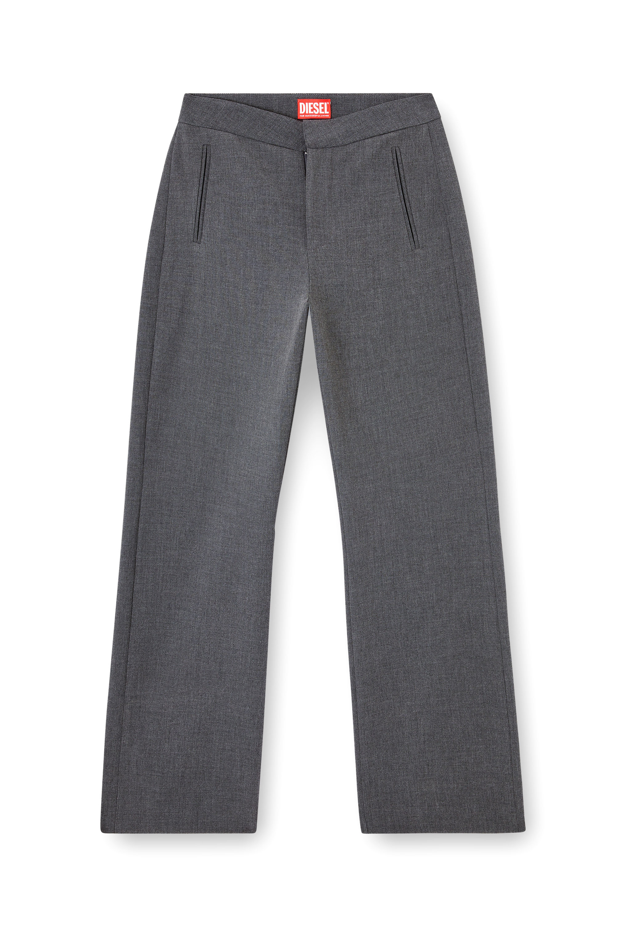 Diesel - P-ROMISE-S1, Woman's High-rise tailored pants in Dark grey - 3