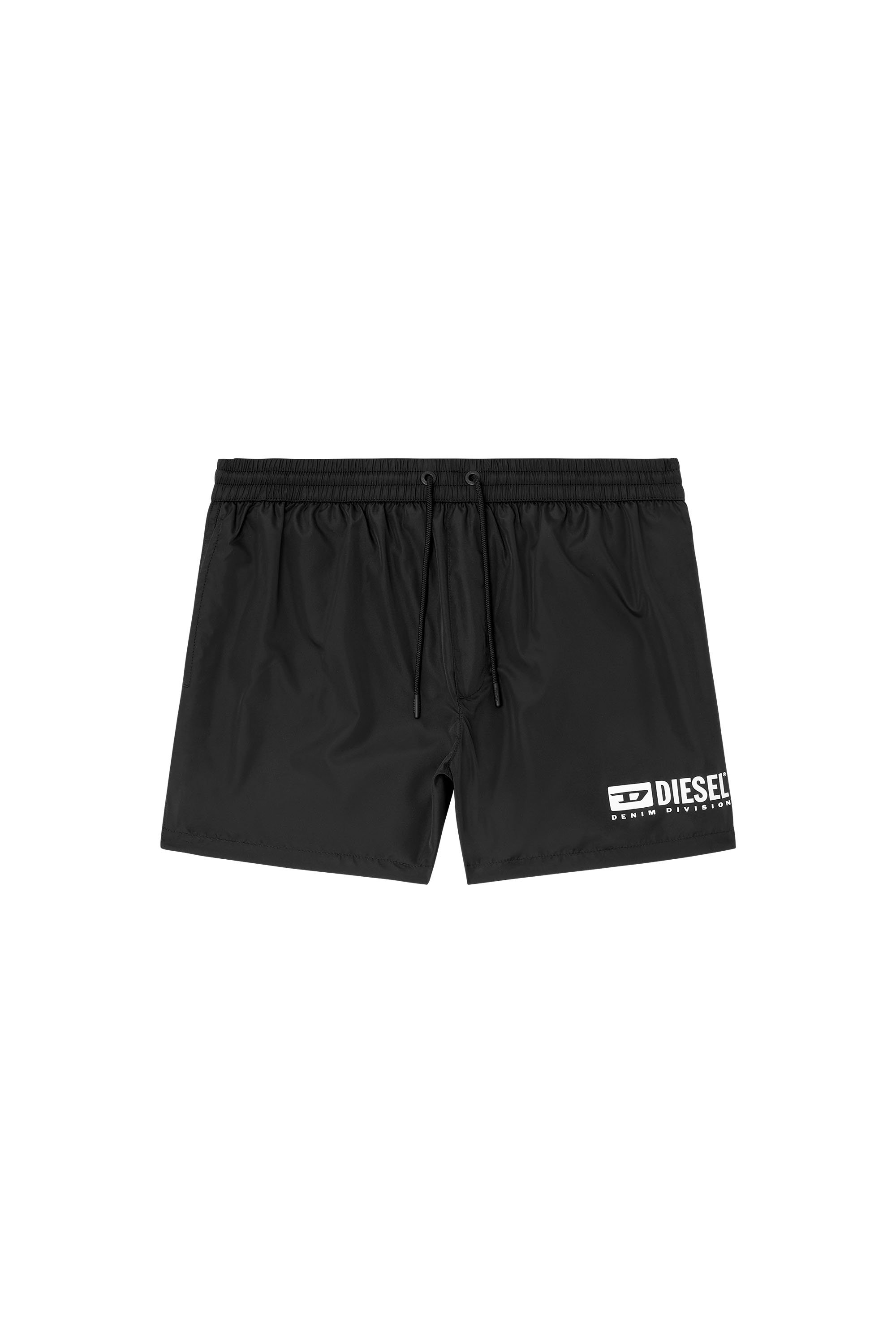 Diesel - KEN-37-D-BOX, Herren Mittellange Badeshorts mit Logo-Print in Schwarz - 4