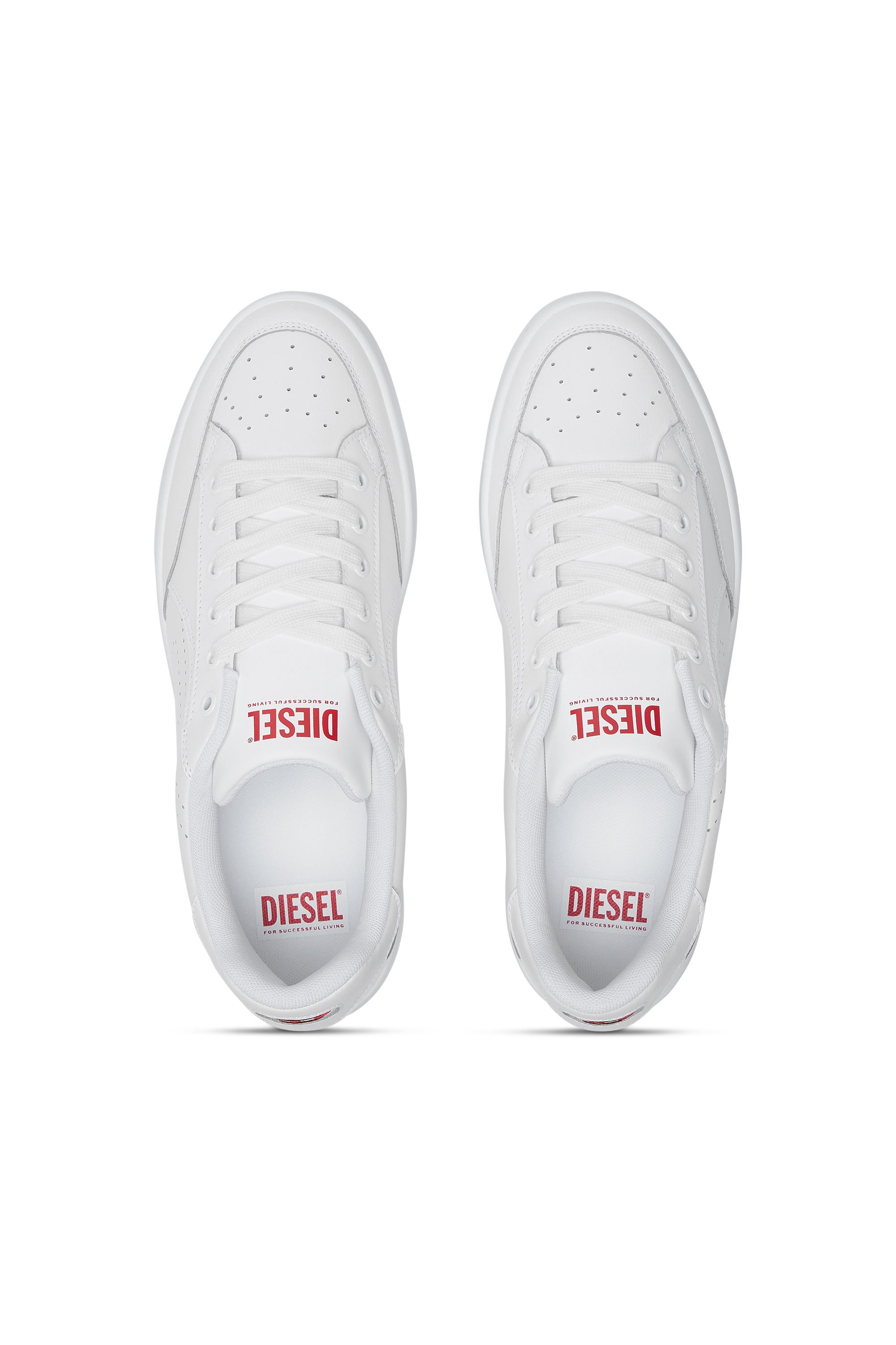 Diesel - S-DAKOTA LOW W, Damen S-Dakota-Sneakers aus Leder mit perforiertem Logo in Weiß - 5