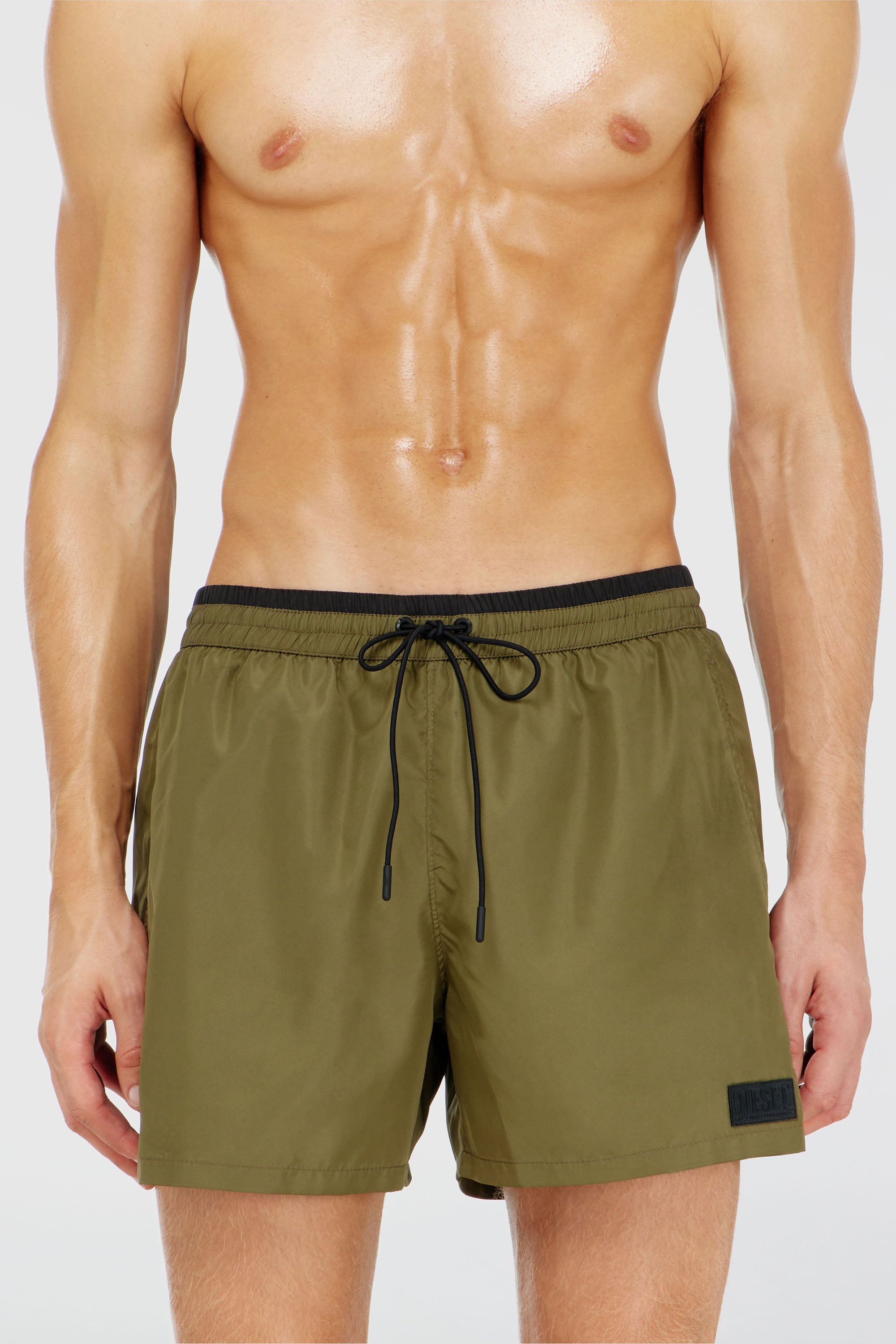 Diesel - JOEL-37-D-CORE, Herren Badeshorts mit kontrastierendem Bundabschluss in Gr&uuml;n - 2