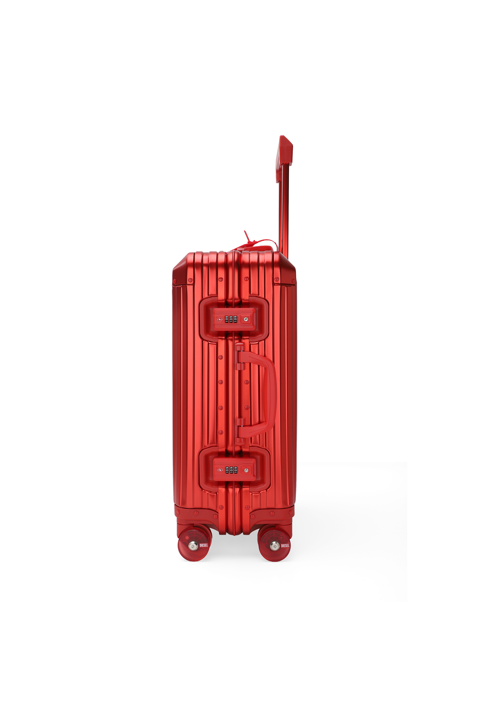 Diesel - DIESEL ALUMINUM TROLLEY- DSL002, Unisex Koffer aus Aluminium Gr&ouml;&szlig;e S in Rot - 3