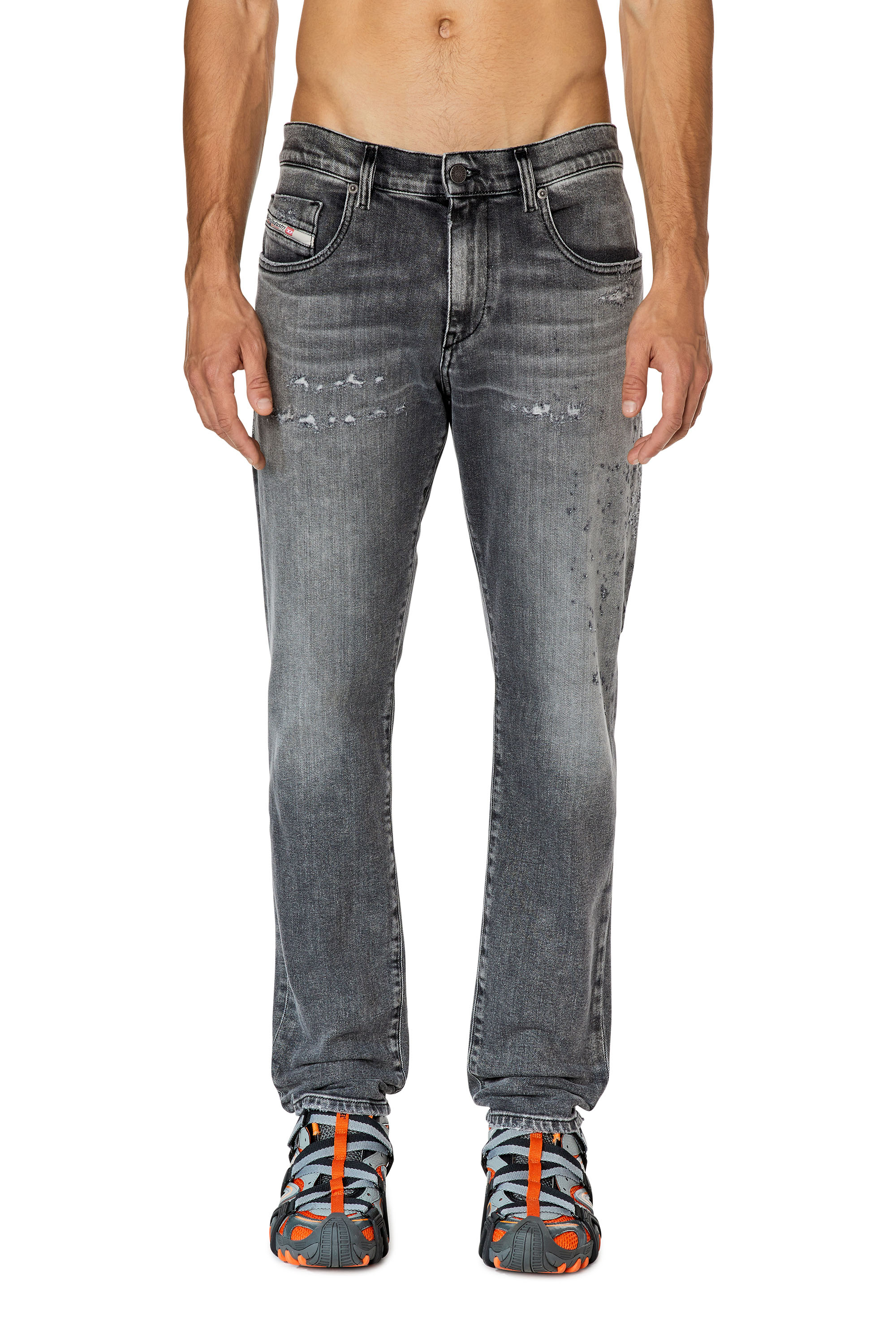 Diesel - 2019 D-Strukt 09G04 Slim Jeans, Hellgrau - Image 1