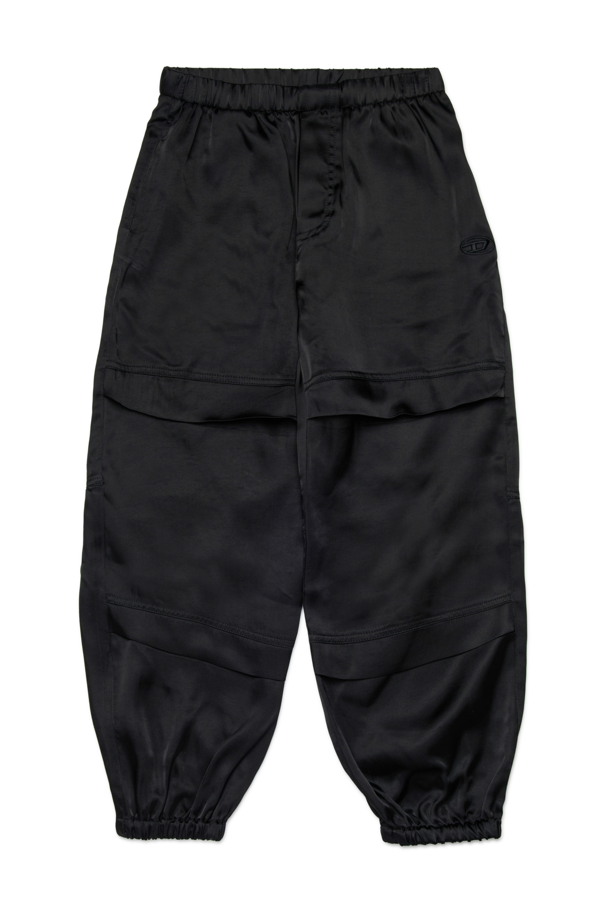 Diesel - PSAFFER, Damen Satinhosen mit Utility-Taschen in Schwarz - 1