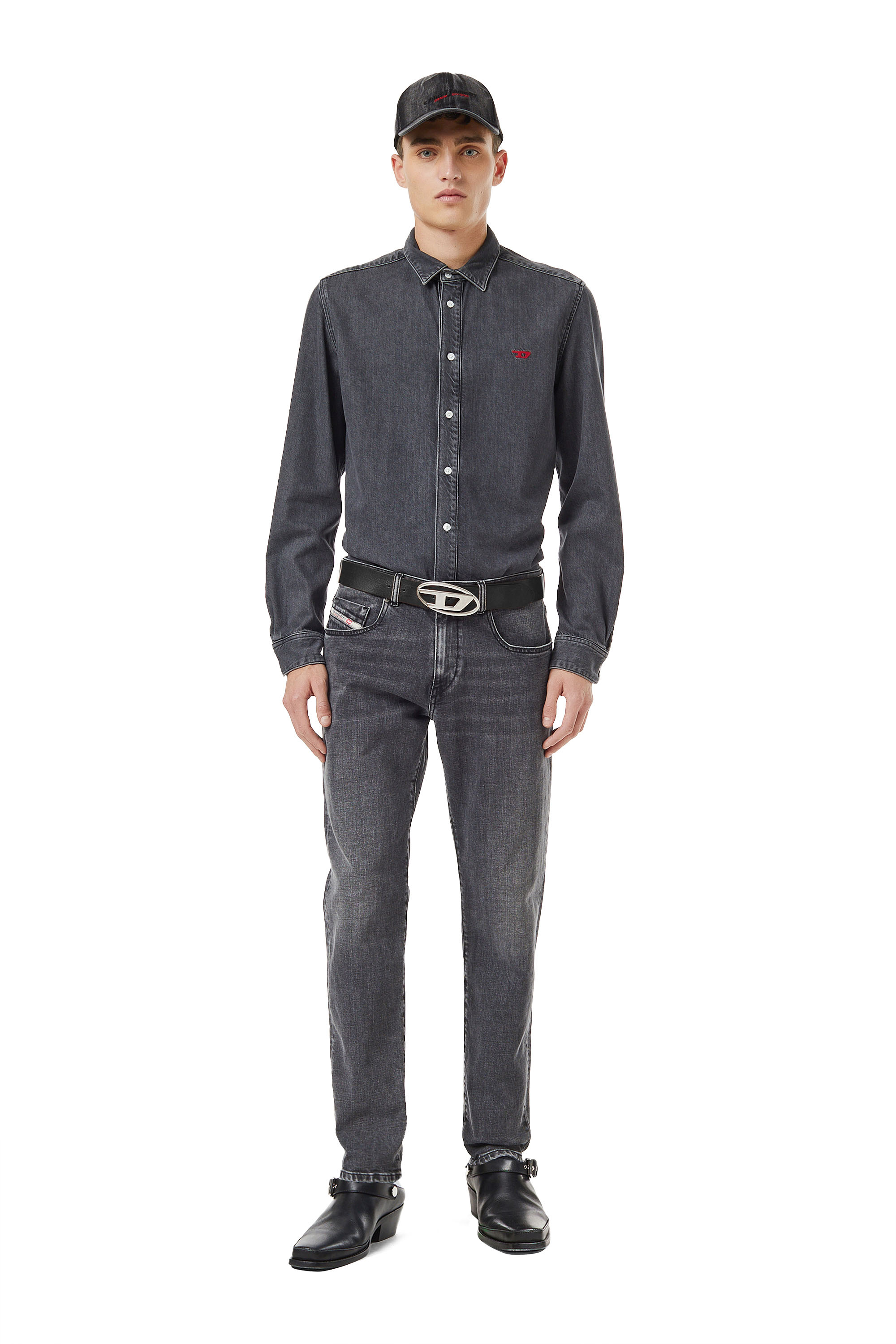 Diesel - Slim Jeans 2019 D-Strukt 09C47, Schwarz/Dunkelgrau - Image 5
