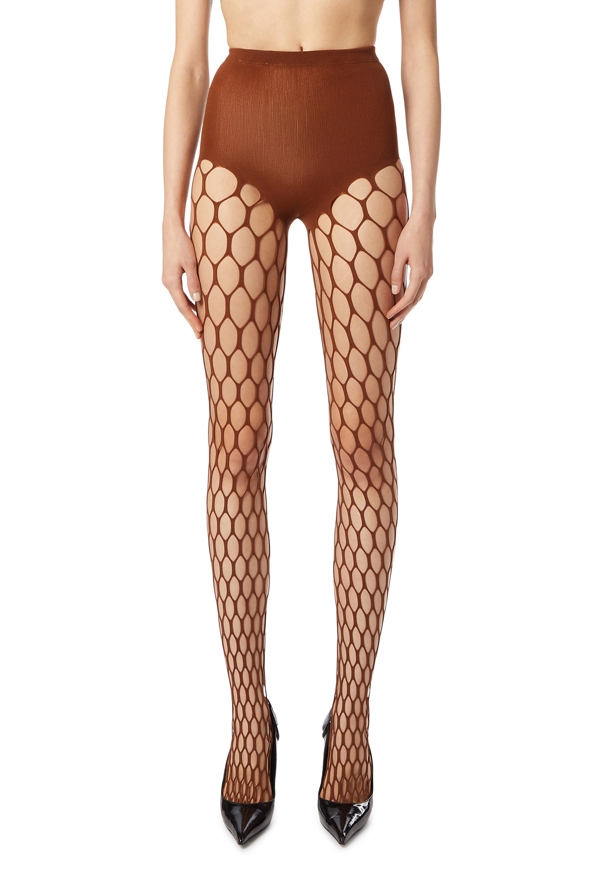 Diesel - M-ZORDA, Woman's Stretchy mesh-knit tights in null - 2