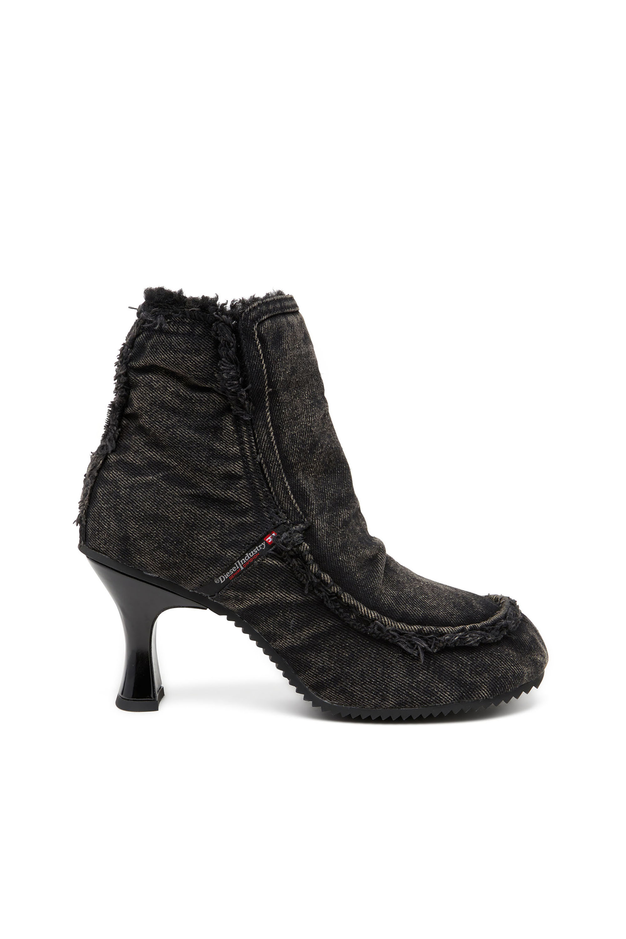 Diesel - D-WOODSTOCK HEEL AB, Damen D-Woodstock - Stiefel aus Denim mit Absatz in Schwarz - 1