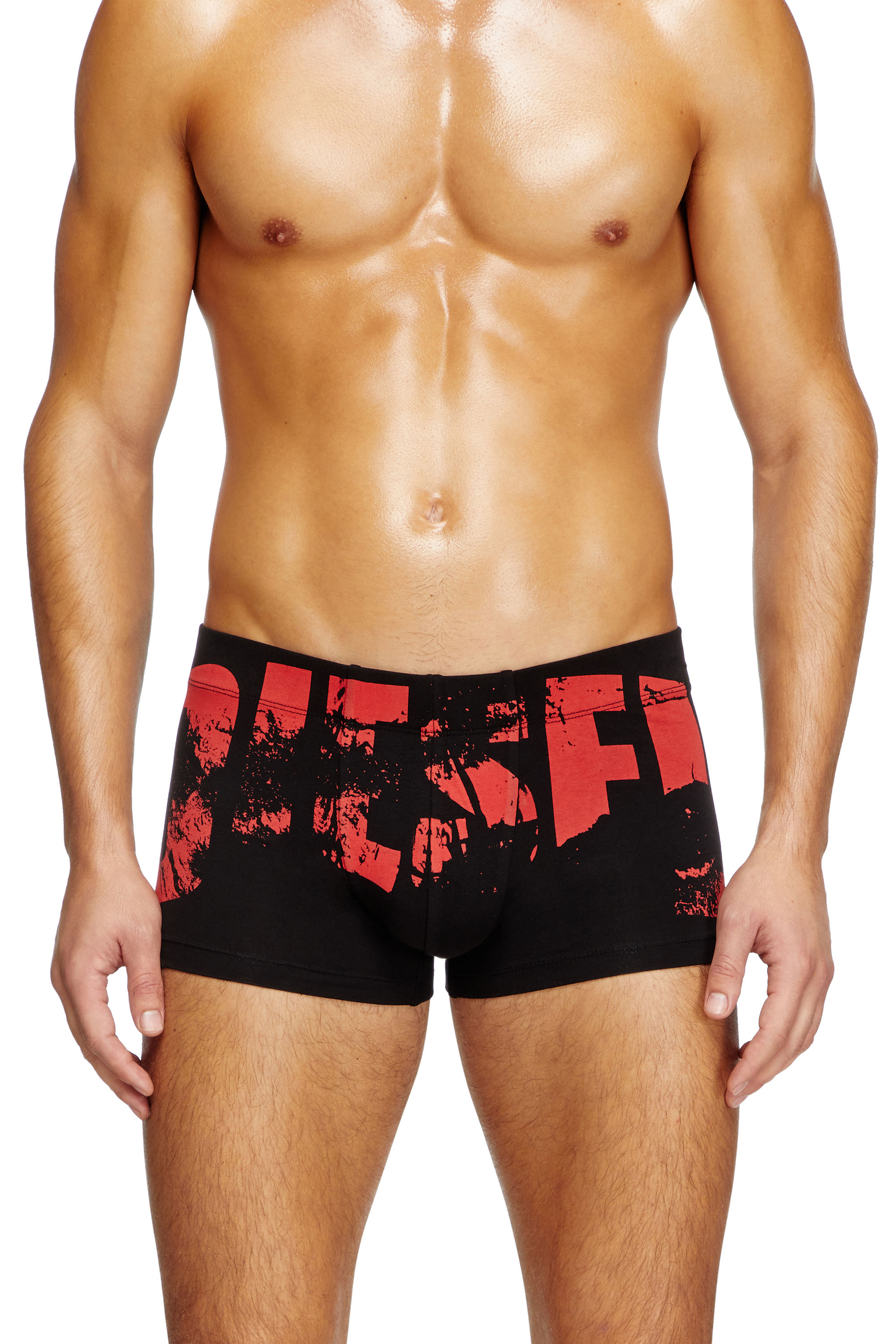 Diesel - DAMIEN-D-POP, Herren Retropants mit vielgetragenem Logo in Schwarz/Rot - 2