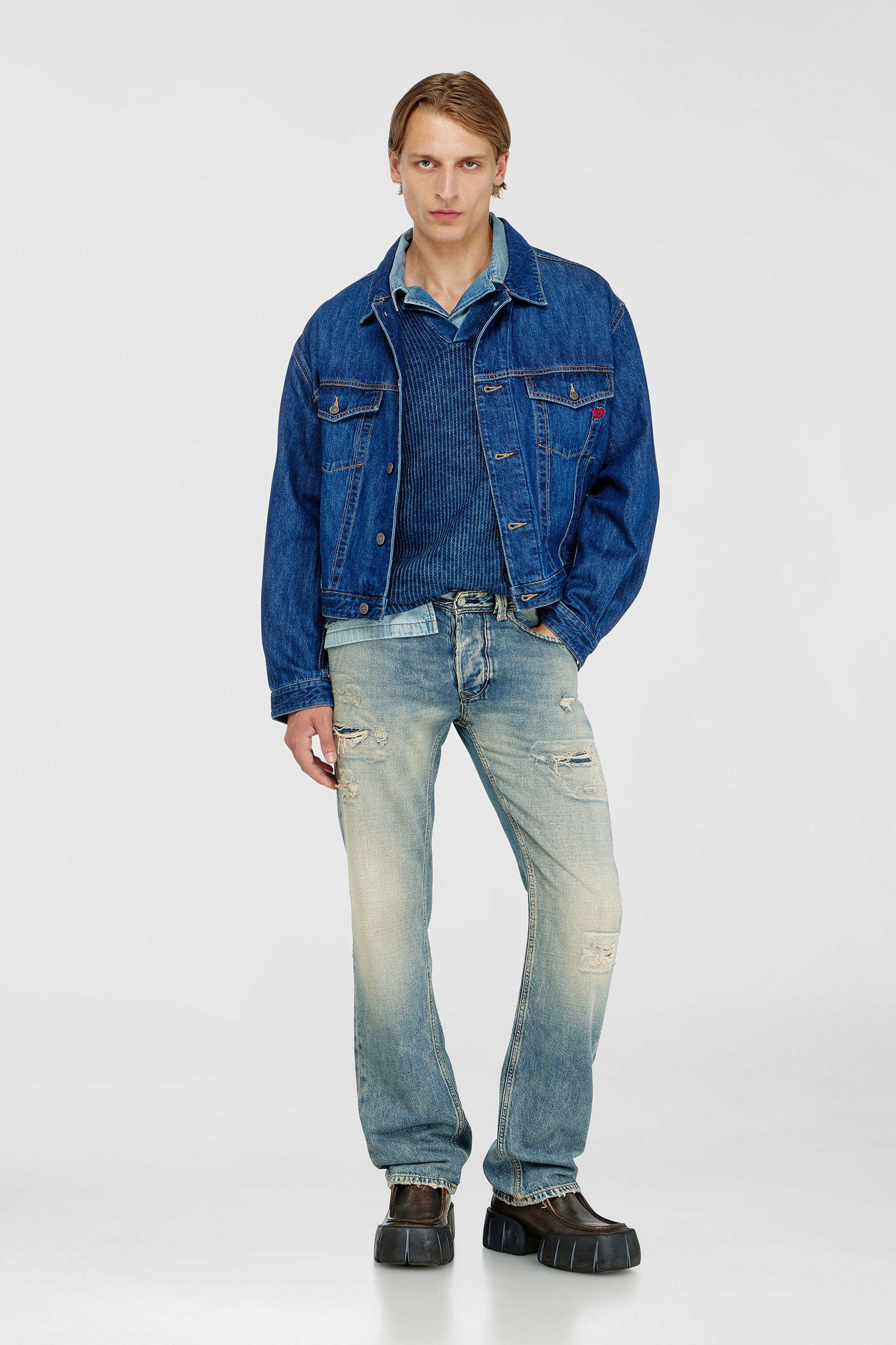 Diesel - Herren Regular Jeans 1985 Larkee 09P62, Mittelblau - 1
