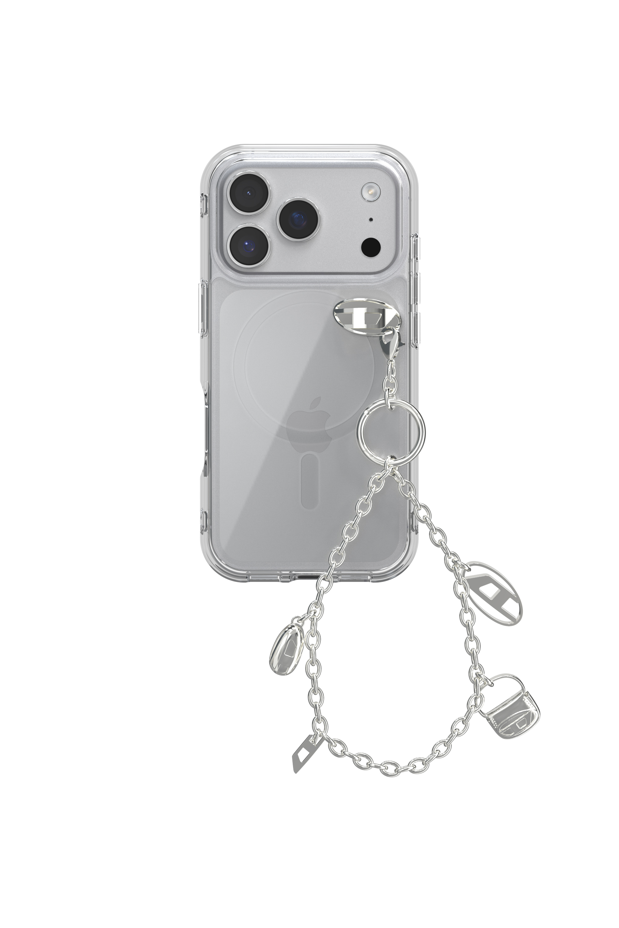 Diesel - 60456  PHONE CHARM, Unisex Telefonanhänger & Anhängerhalter & Staubschutzkappe in Silber - 2