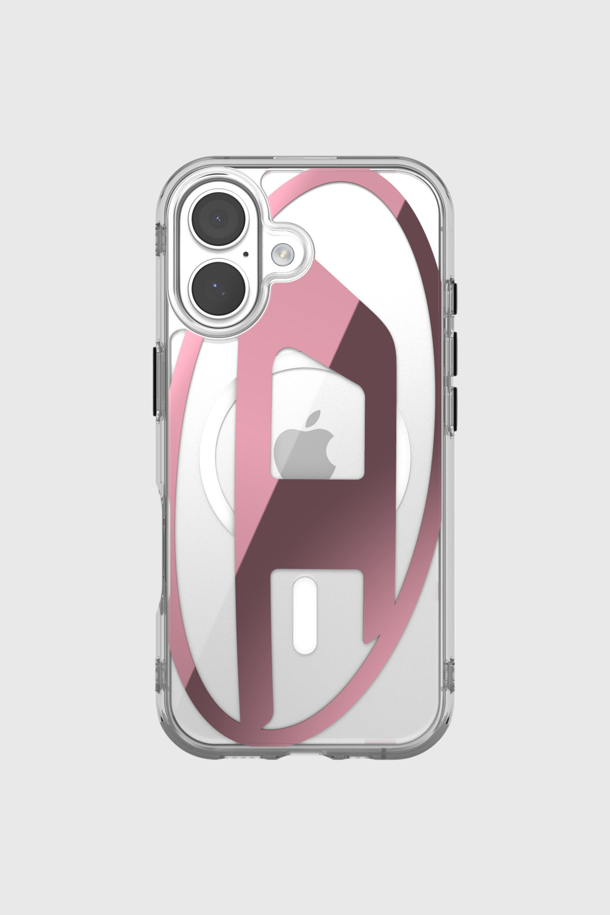 Diesel - 60419 AOP CASE, Unisex Oval D Metallic-H&uuml;lle mit Magsafe f&uuml;r iPhone 17 in Rosa - 2