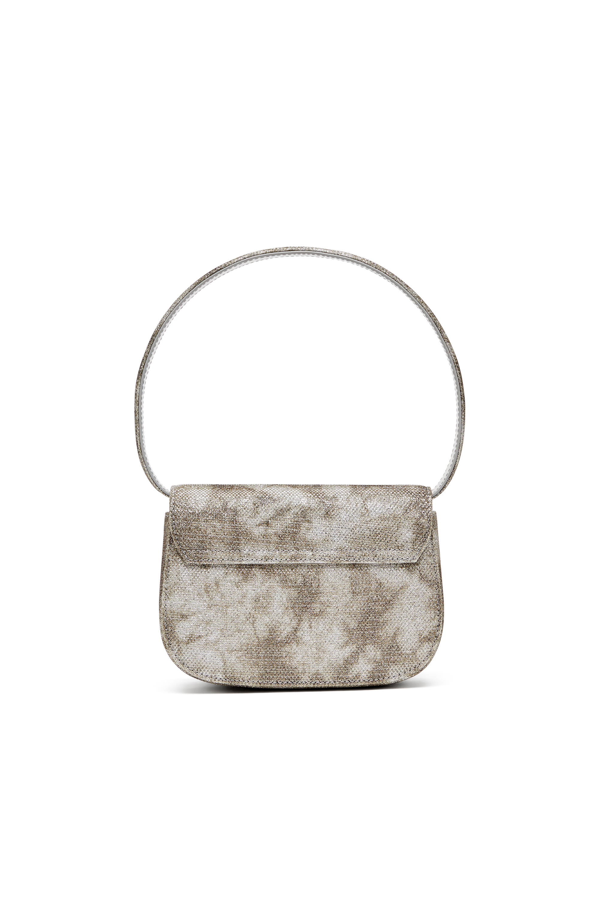 Diesel - 1DR, Damen 1DR-Ikonische Schultertasche aus schimmerndem Stoff in Armeegr&uuml;n - 3