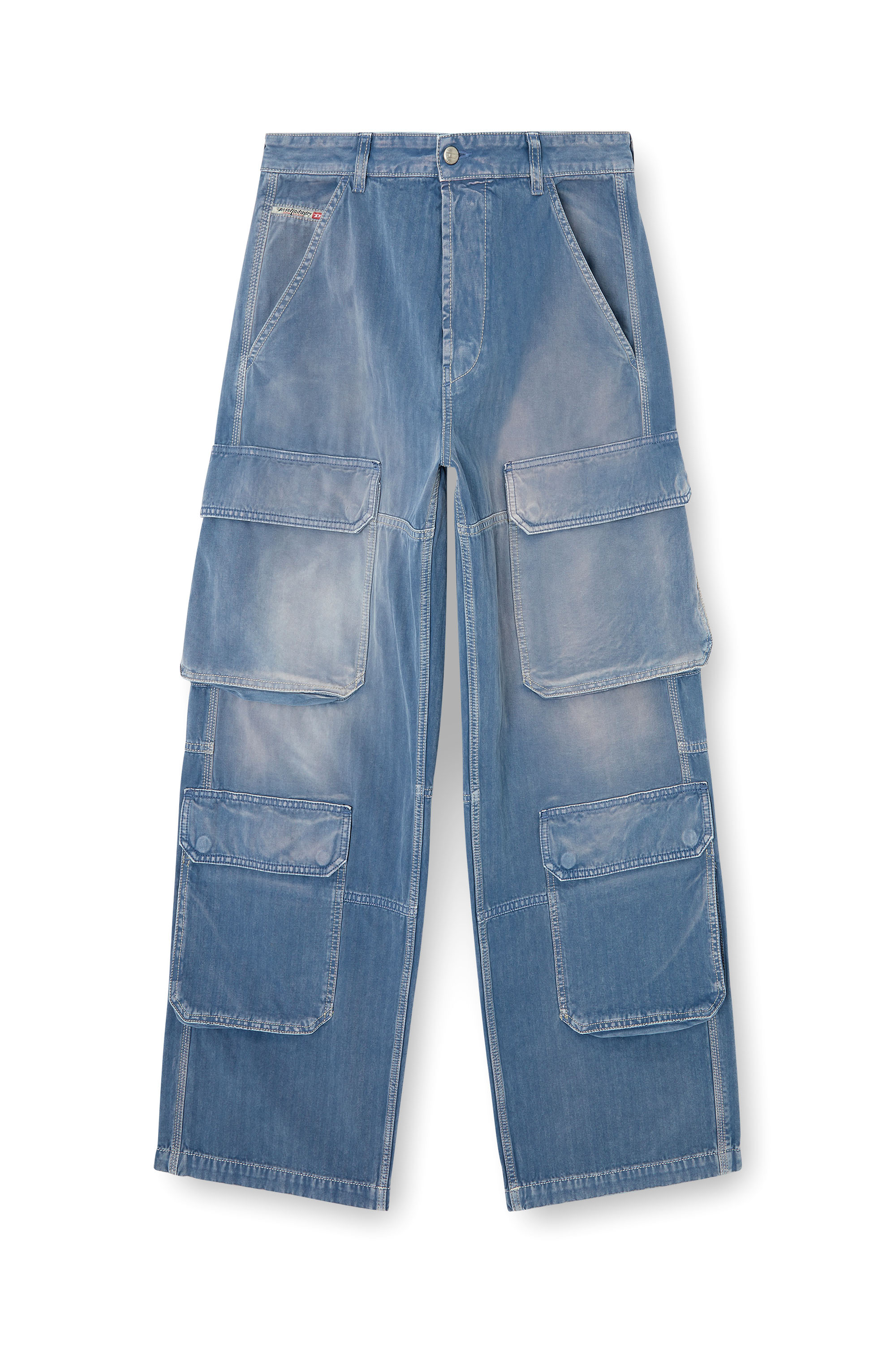 Diesel - Herren Relaxed Jeans D-Touch 09M93, Mittelblau - 3