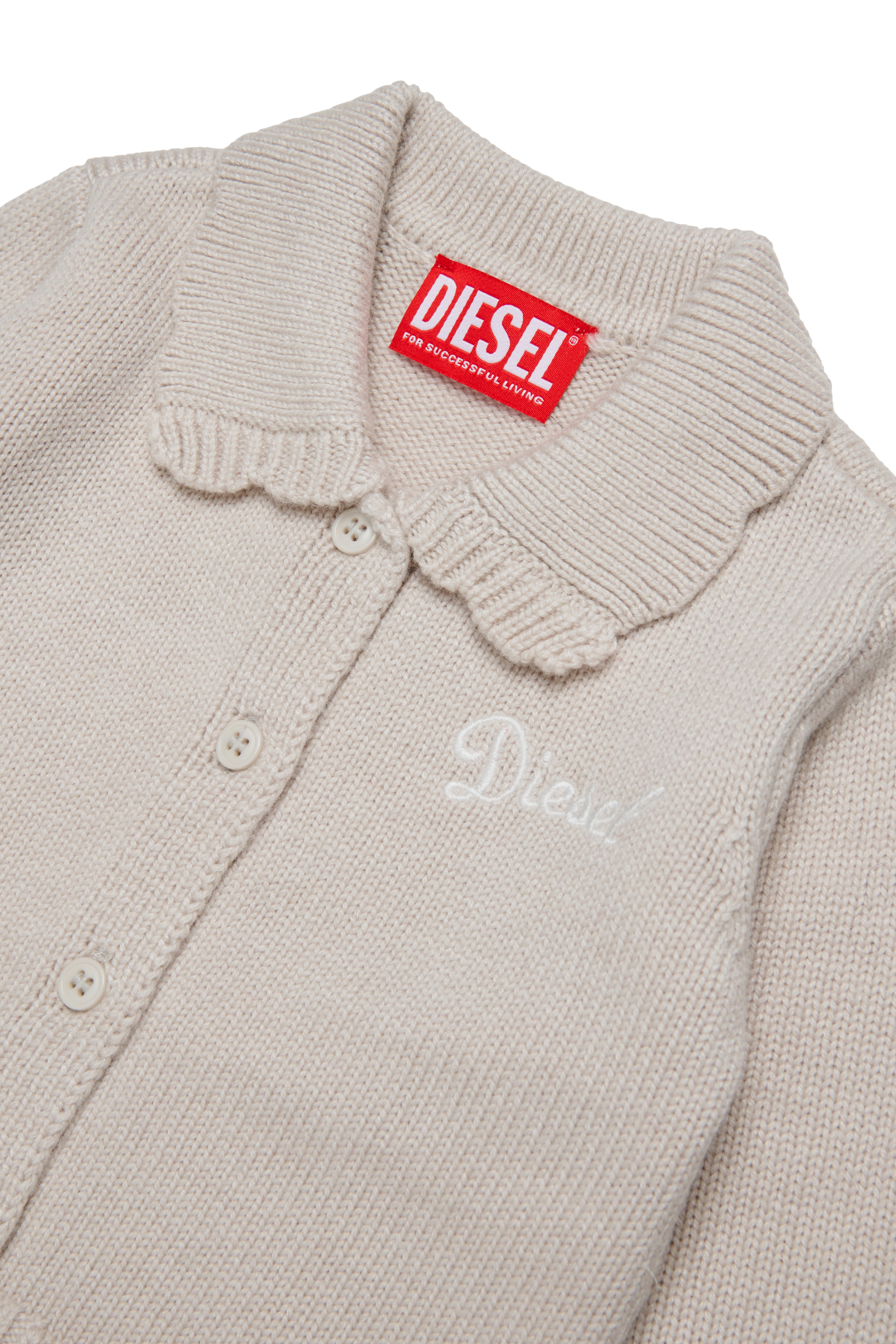 Diesel - KSCALOB, Damen Cardigan mit Kaschmiranteil und Muschelkragen in Wei&szlig; - 3