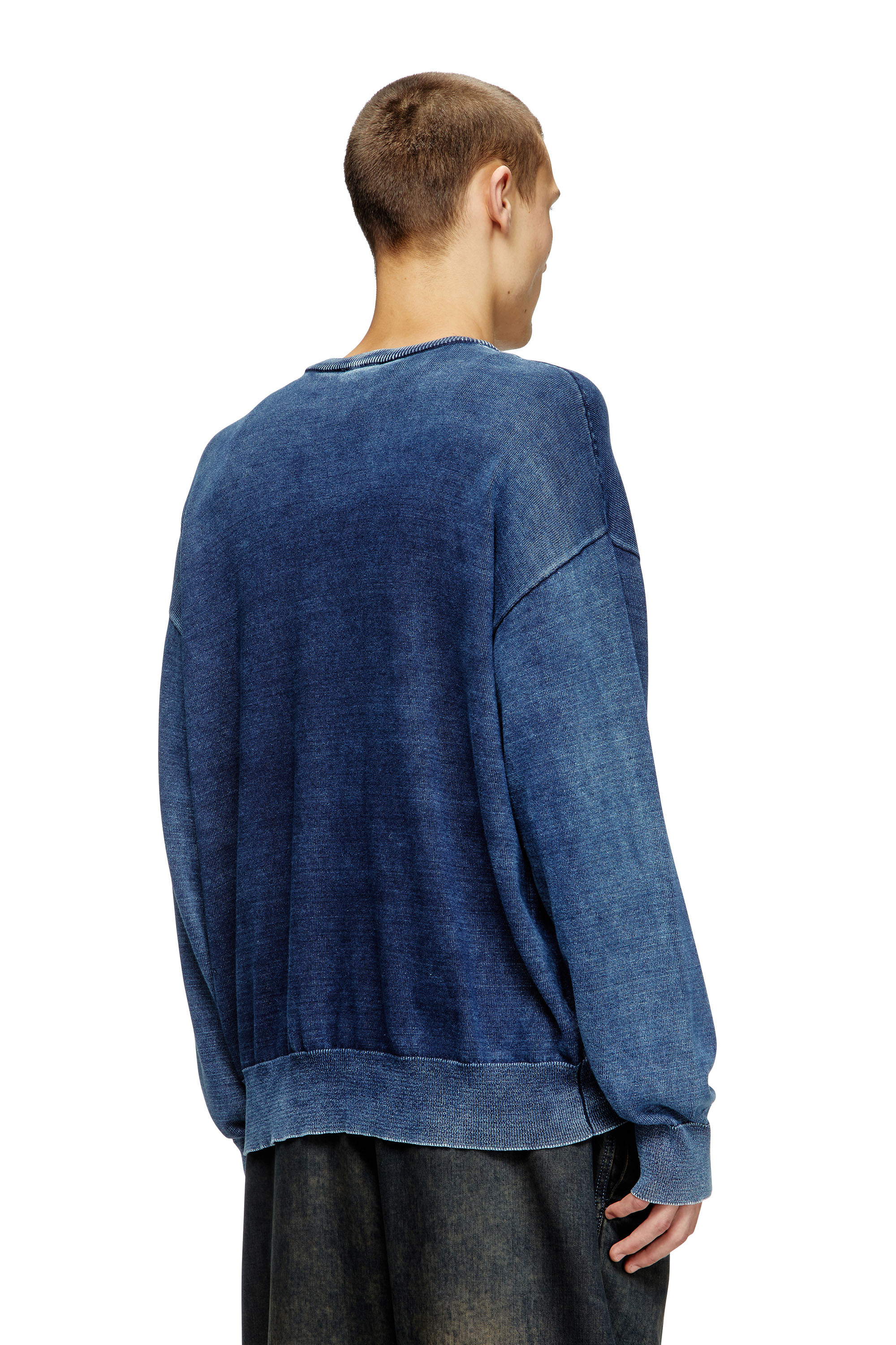 Diesel - K-FENICAR, Herren Indigo-Cardigan mit Phoenix-Logo in Blau - 4
