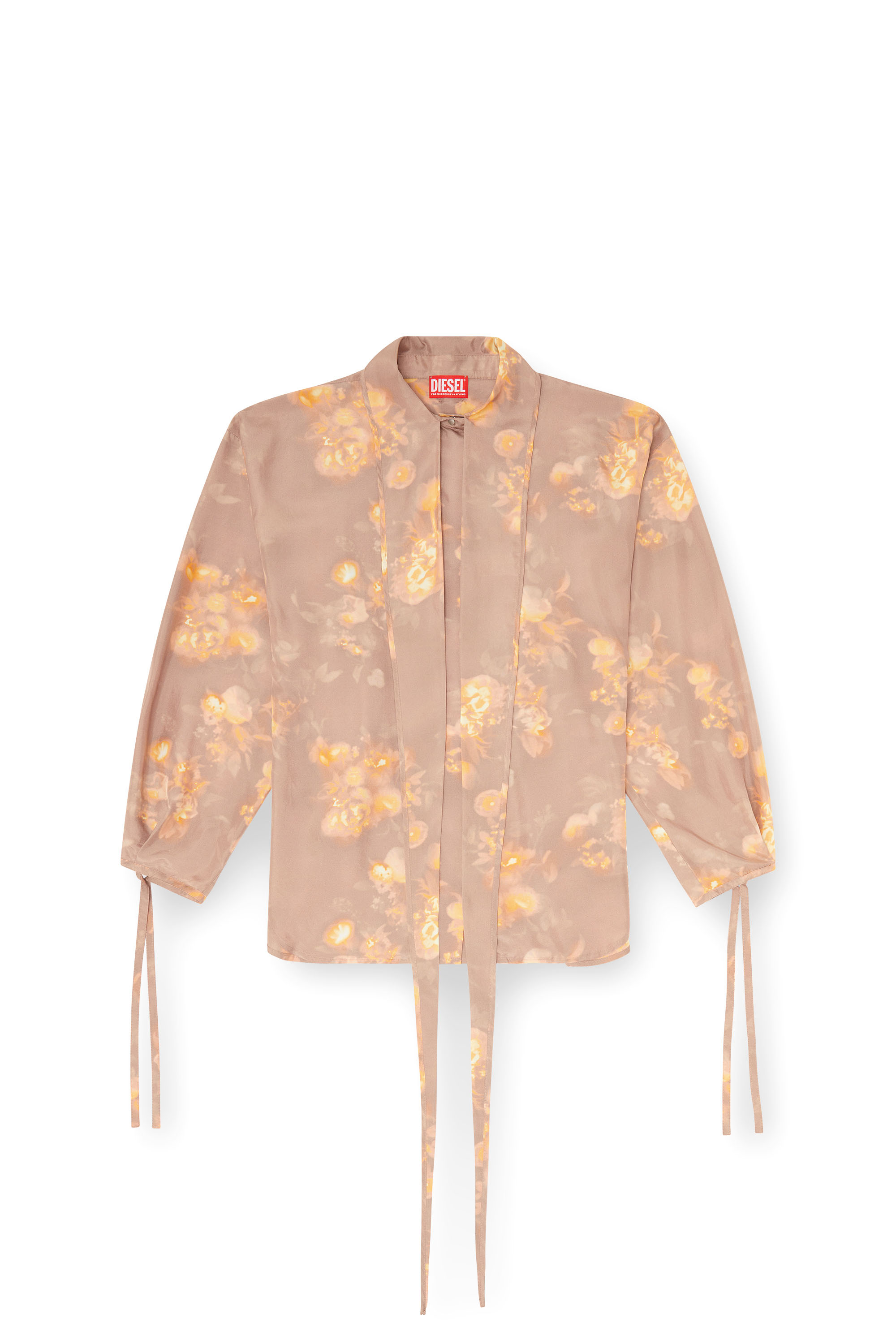 Diesel - C-ALLAS-T1, Damen Hemd aus habotai-seide mit blumenprint in null - 3