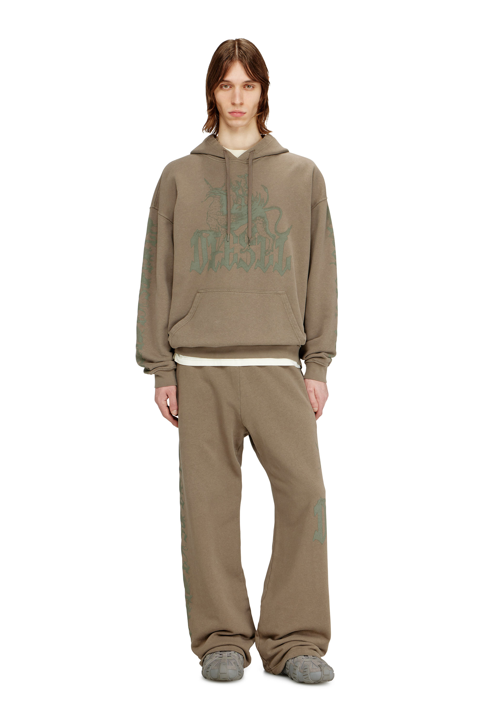 Diesel - S-GRIFFON, Herren Behandelter Hoodie mit Greif-Print in null - 2