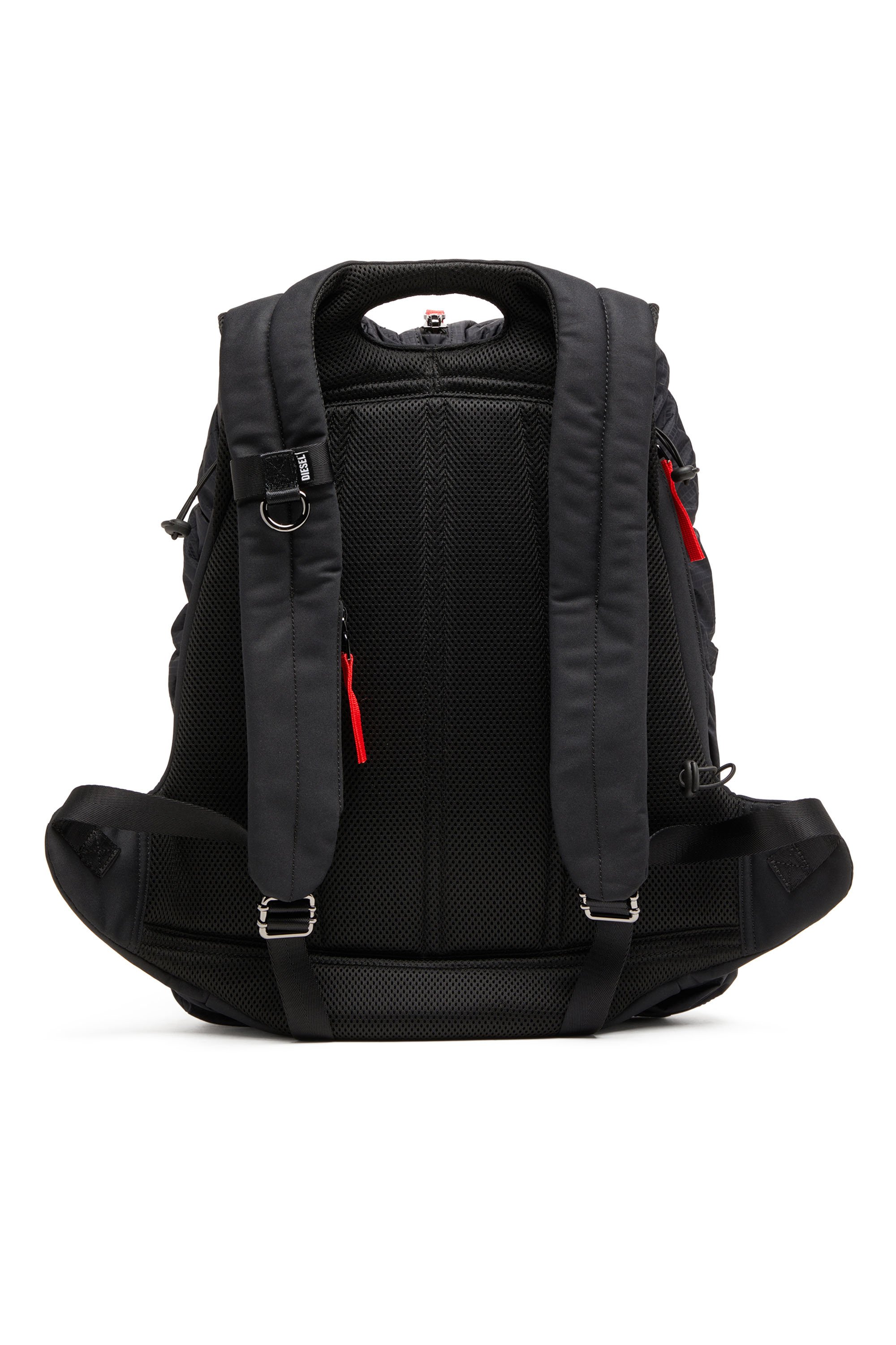 Diesel - ZIP-D BACKPACK X, Herren Zip-D-Rucksack aus kariertem Jacquard-Shell in Schwarz - 2