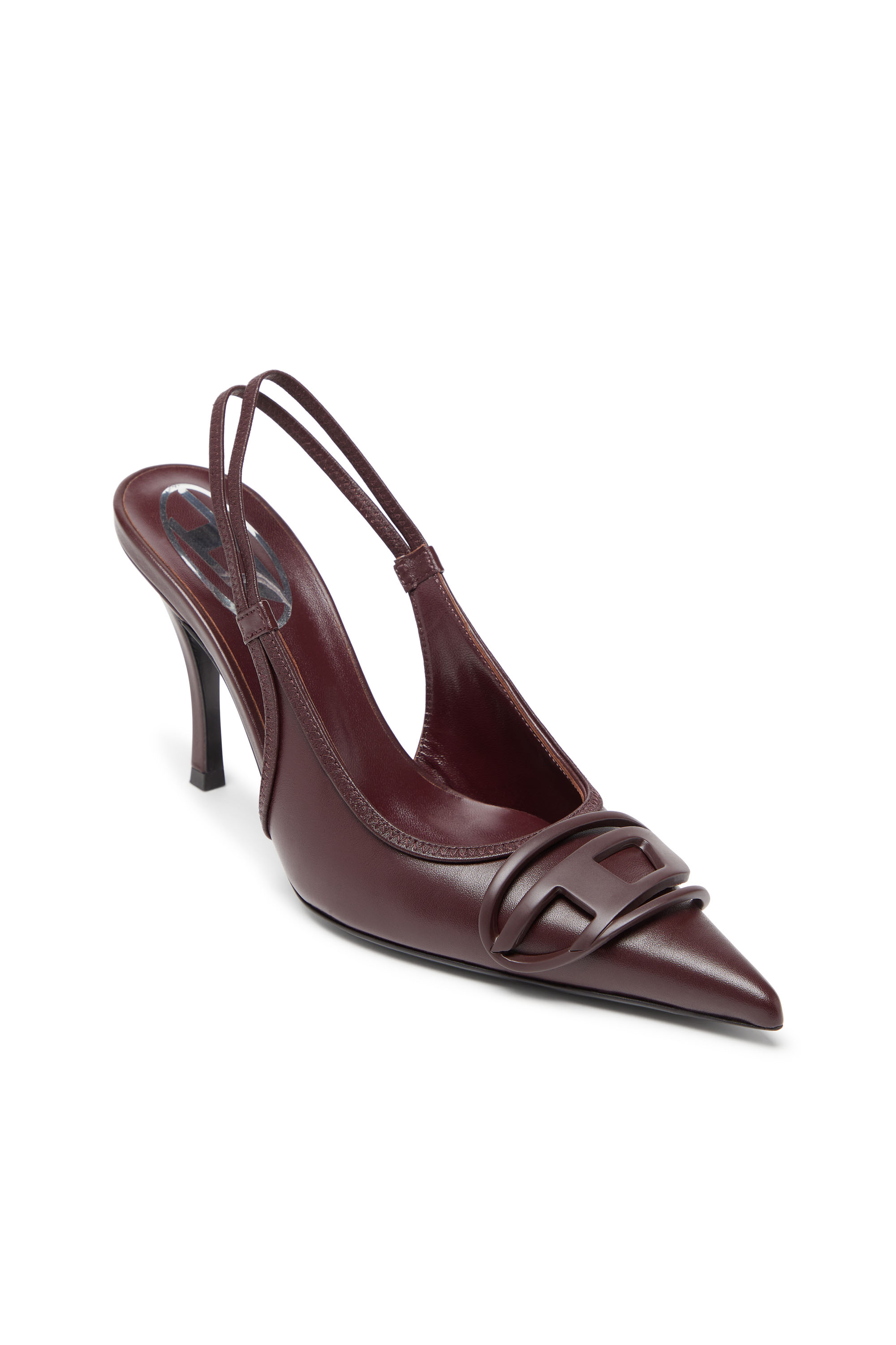 Diesel - D-VENUS SB, Damen D-Venus-Burgunderrote Slingback-Pumps aus Nappaleder in Burgunderrot - 4