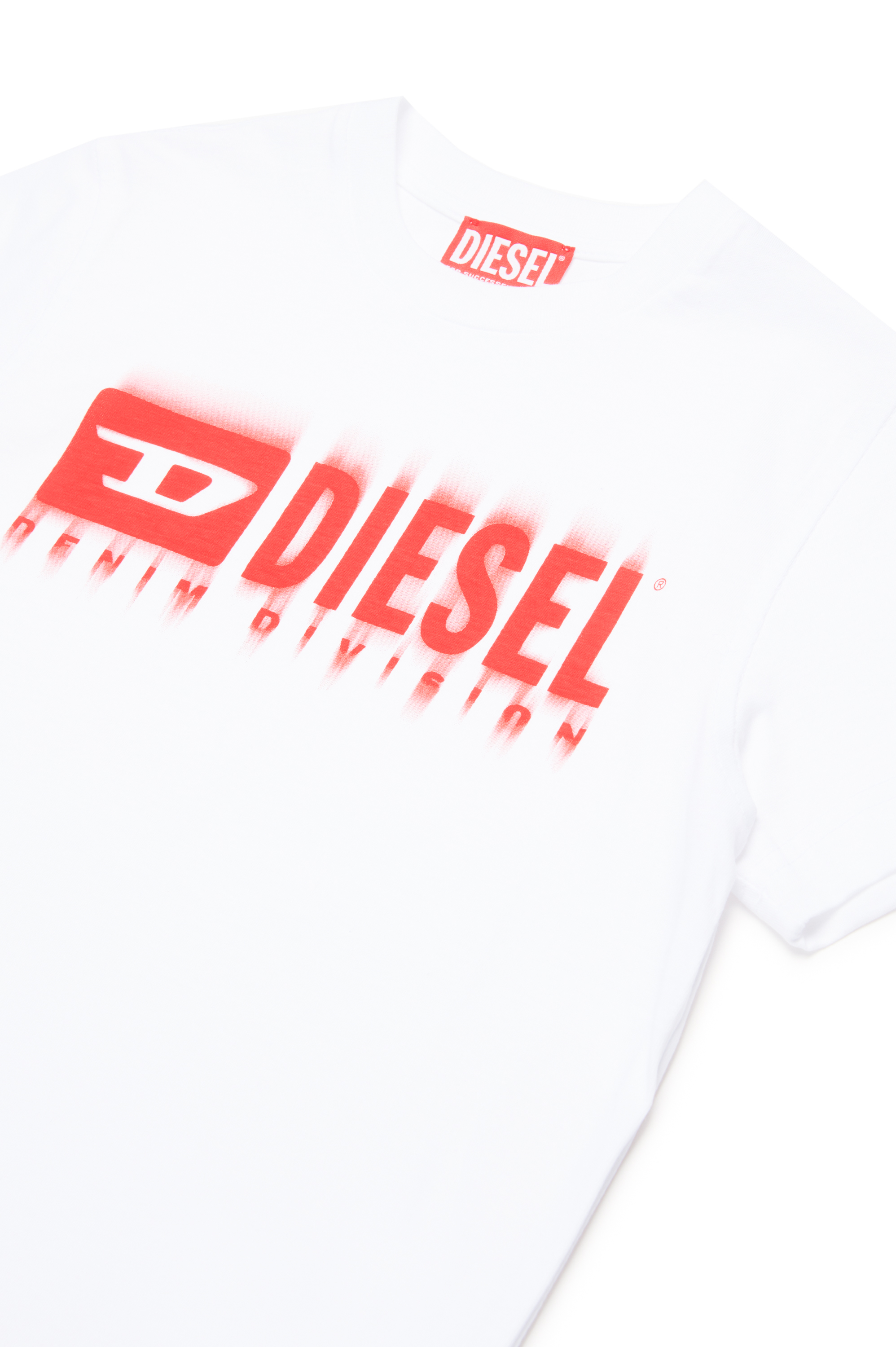 Diesel - TDIEGORL6, Herren T-Shirt mit verschmiertem Logo in Weiß - 3