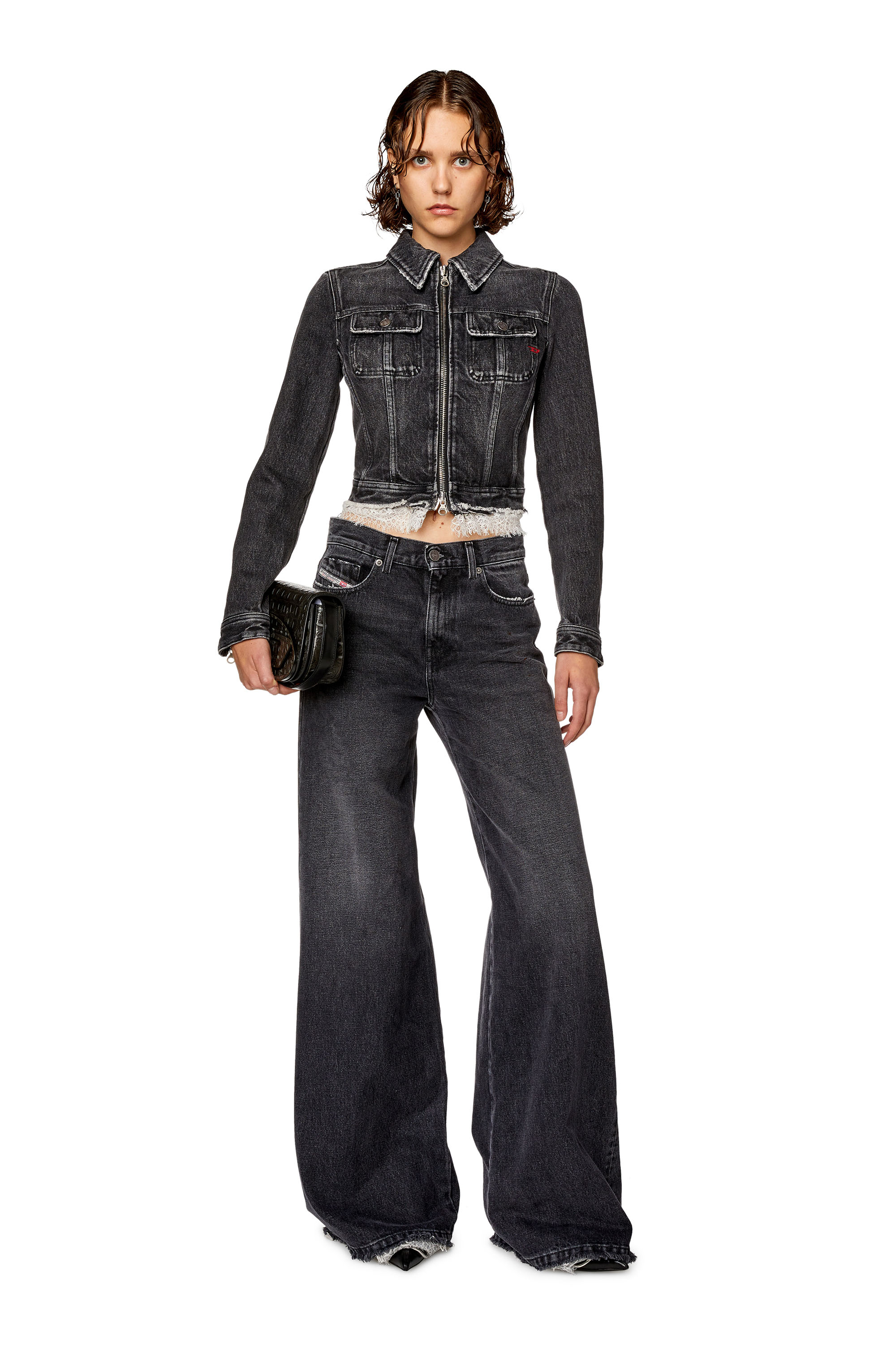 Diesel - Bootcut and Flare Jeans 1978 D-Akemi 007S2, Schwarz/Dunkelgrau - Image 4