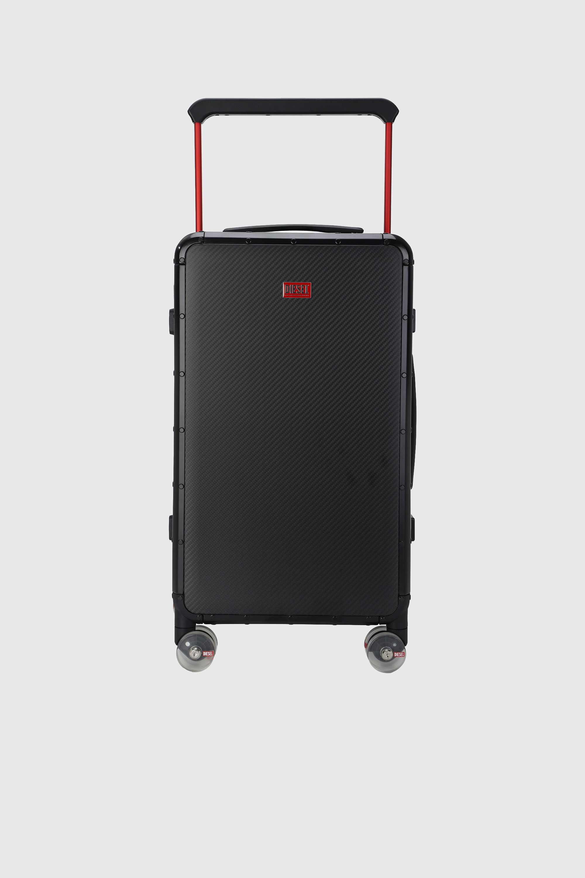 Diesel - DSL CARBON FIBER TROLLEY-BLACK- DSL001, Unisex Koffer aus Kohlefaser Gr&ouml;&szlig;e M in Schwarz - 1