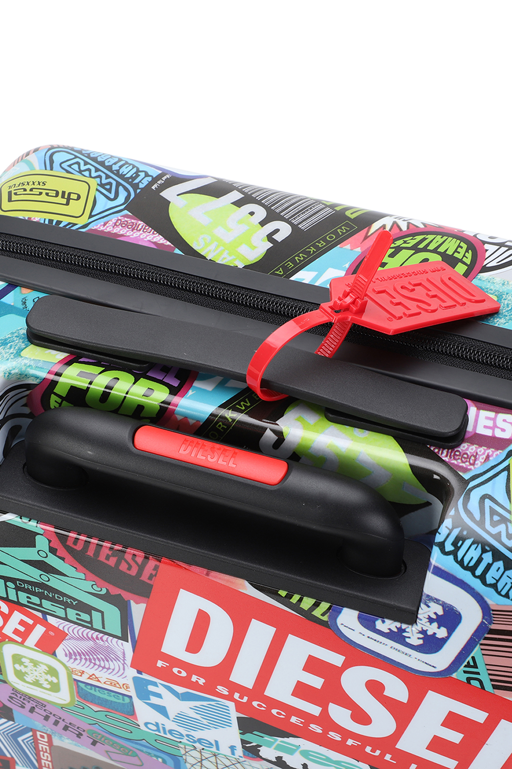 Diesel - DIESEL PC PRINTED TROLLEY-STICKERS- DSL0, Unisex Koffer im Sticker-Stil Gr&ouml;&szlig;e S in Bunt - 7