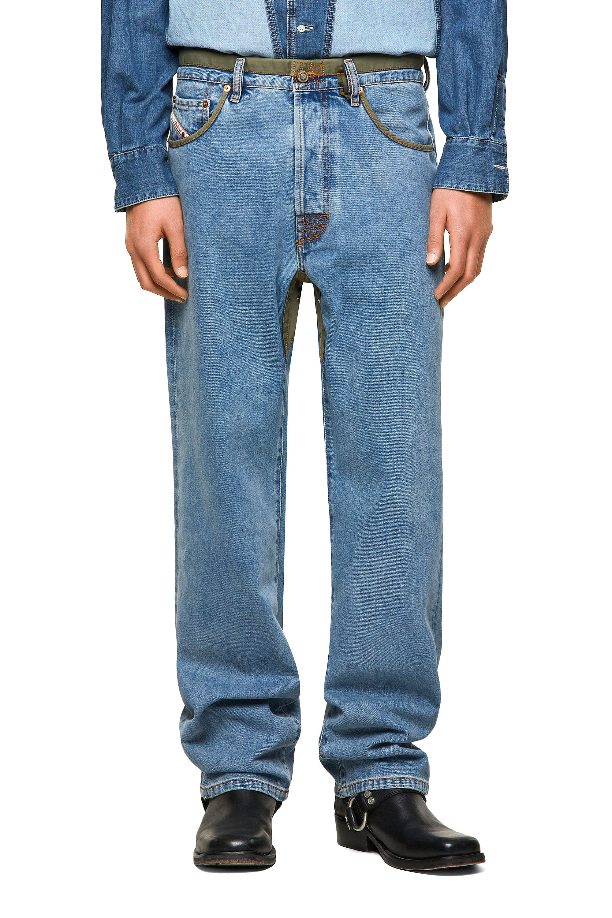 Diesel - DxD-P2 0CBBI Straight Jeans, Hellblau - Image 1