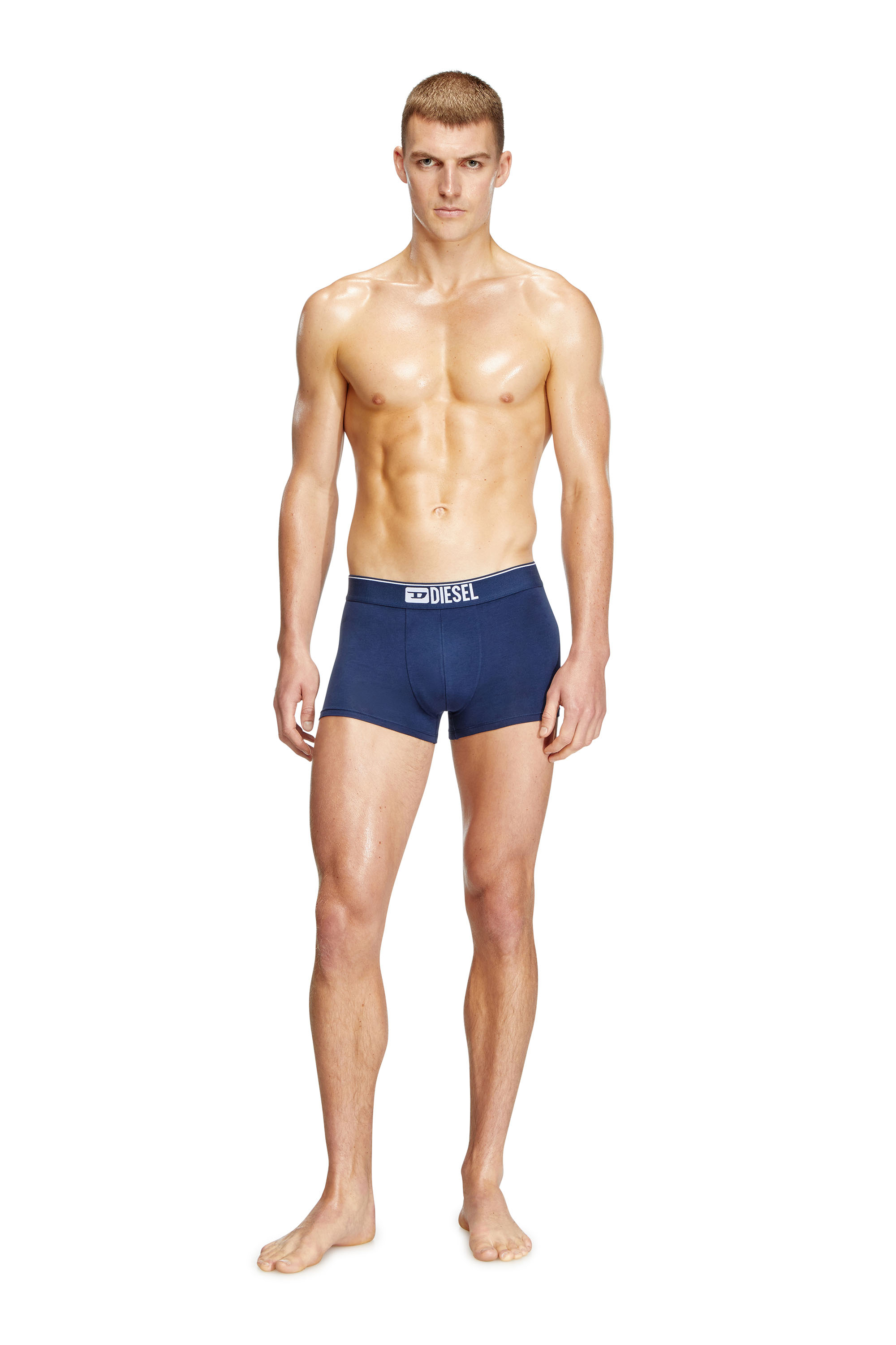 Diesel - UMBX-DAMIENTHREEPACK, Herren Einfarbige Retropants im Dreierpack in Weiss/Blau - 4