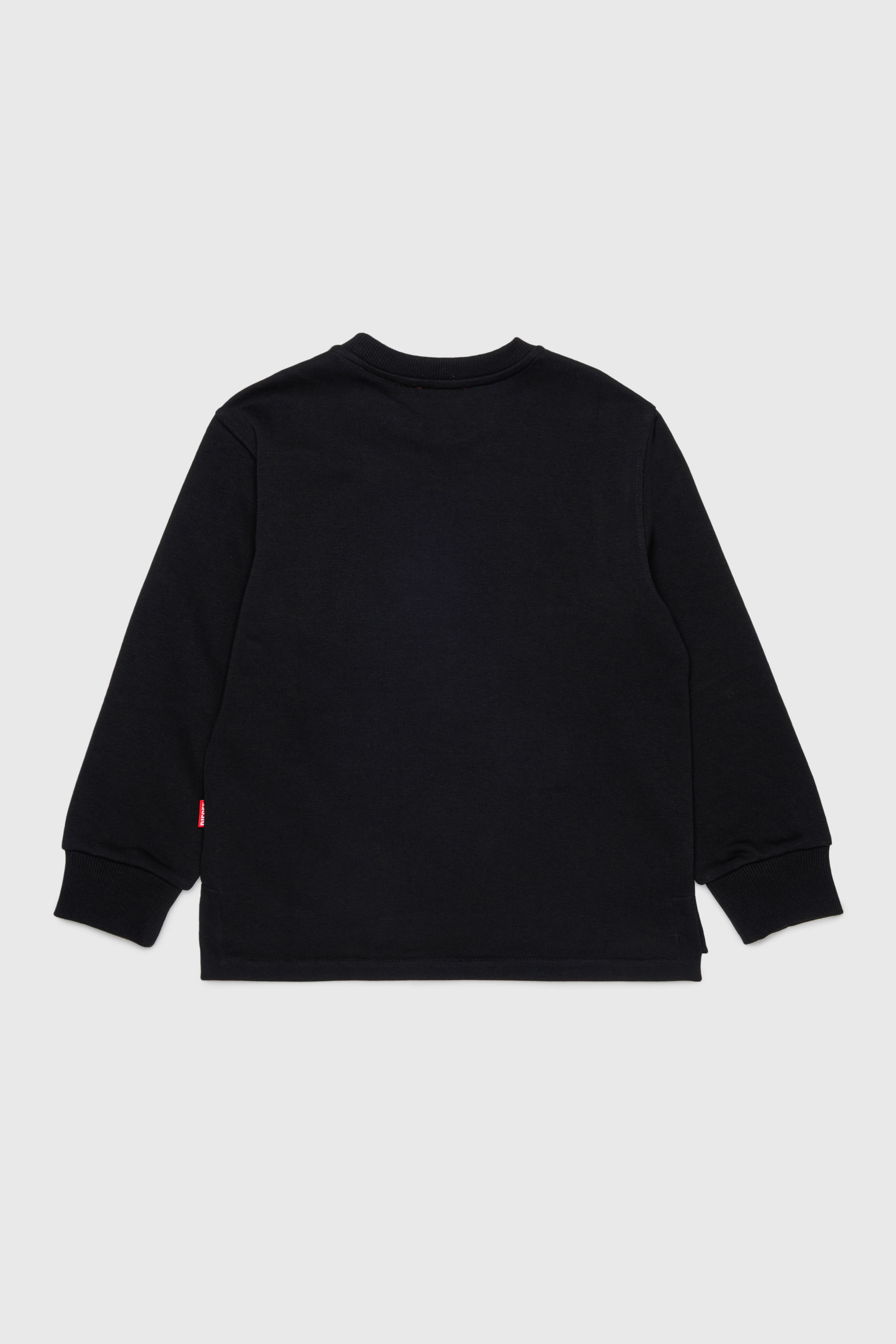 Diesel - SRES OVER, Man's Sweatshirt cut-off logo print in Black - 2