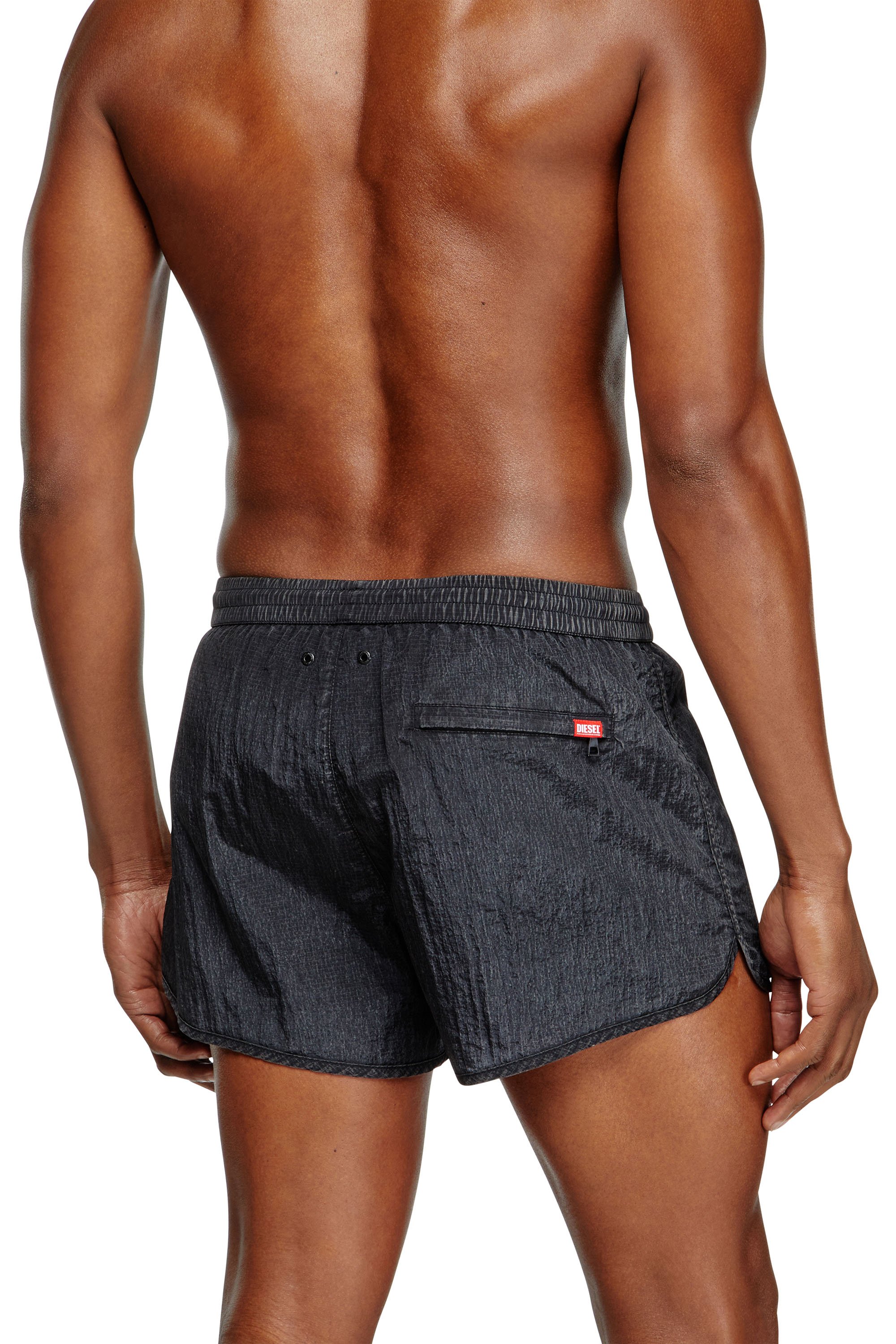 Diesel - OLIVER-30-D-POP, Herren Badeshorts aus behandeltem Ripstop in Schwarz - 3