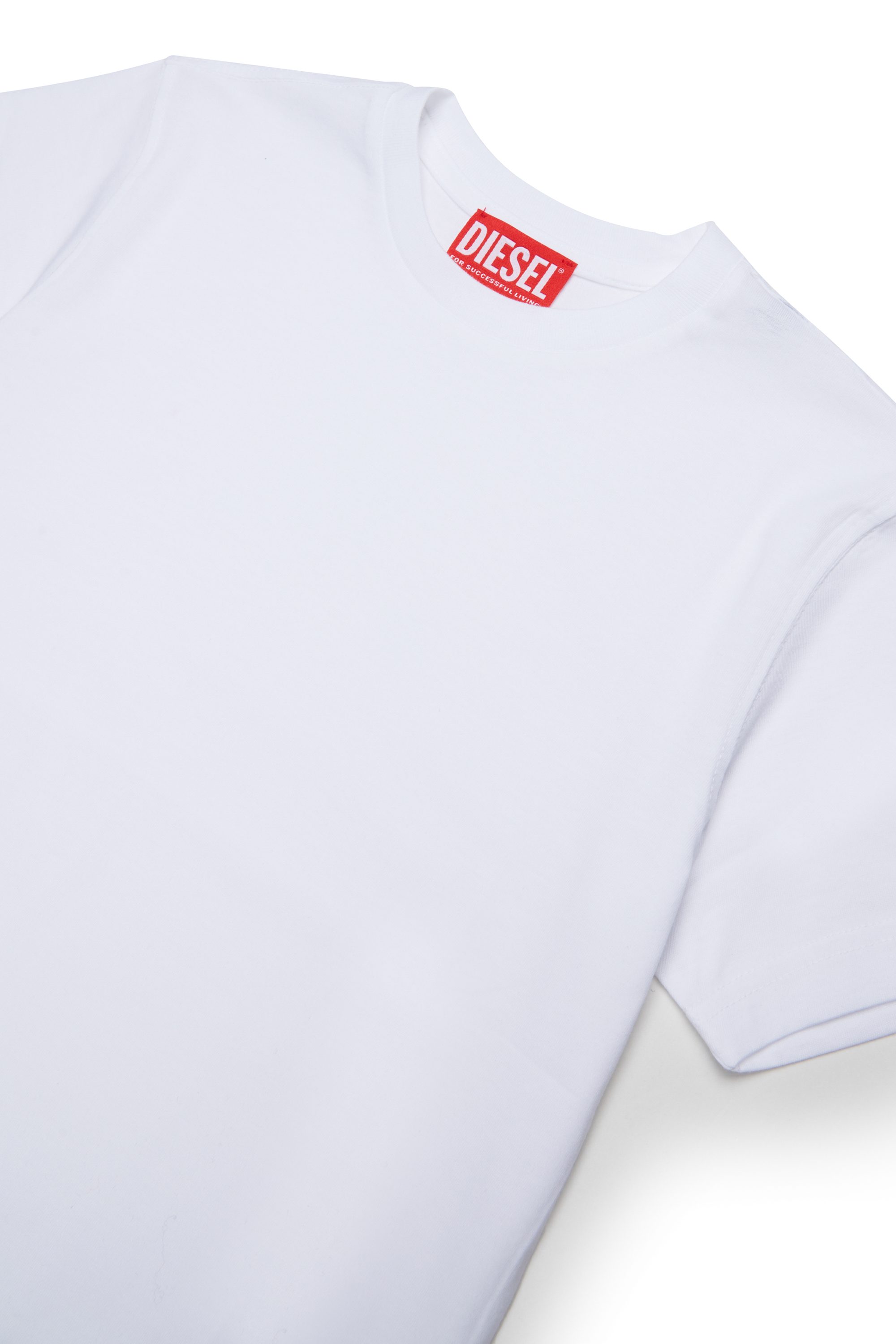 Diesel - TPRES, Herren T-Shirt mit abgeschnittenem Logo in Wei&szlig; - 3