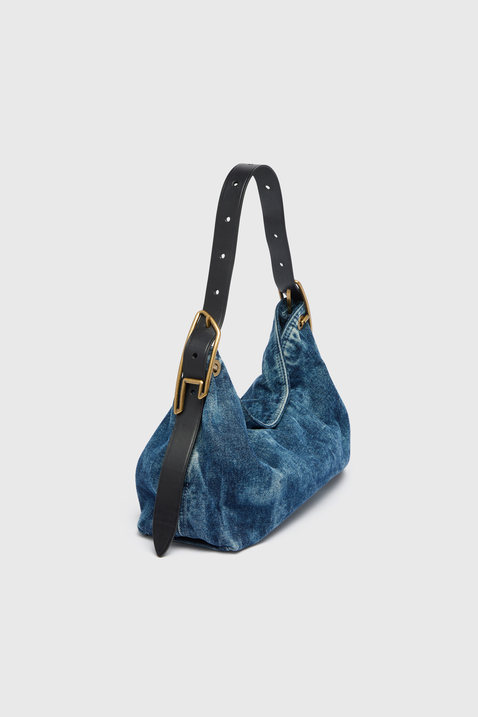 Diesel - D-LINE HOBO S, Damen D-Line-Denim Schultertasche in Mittelblau - 2