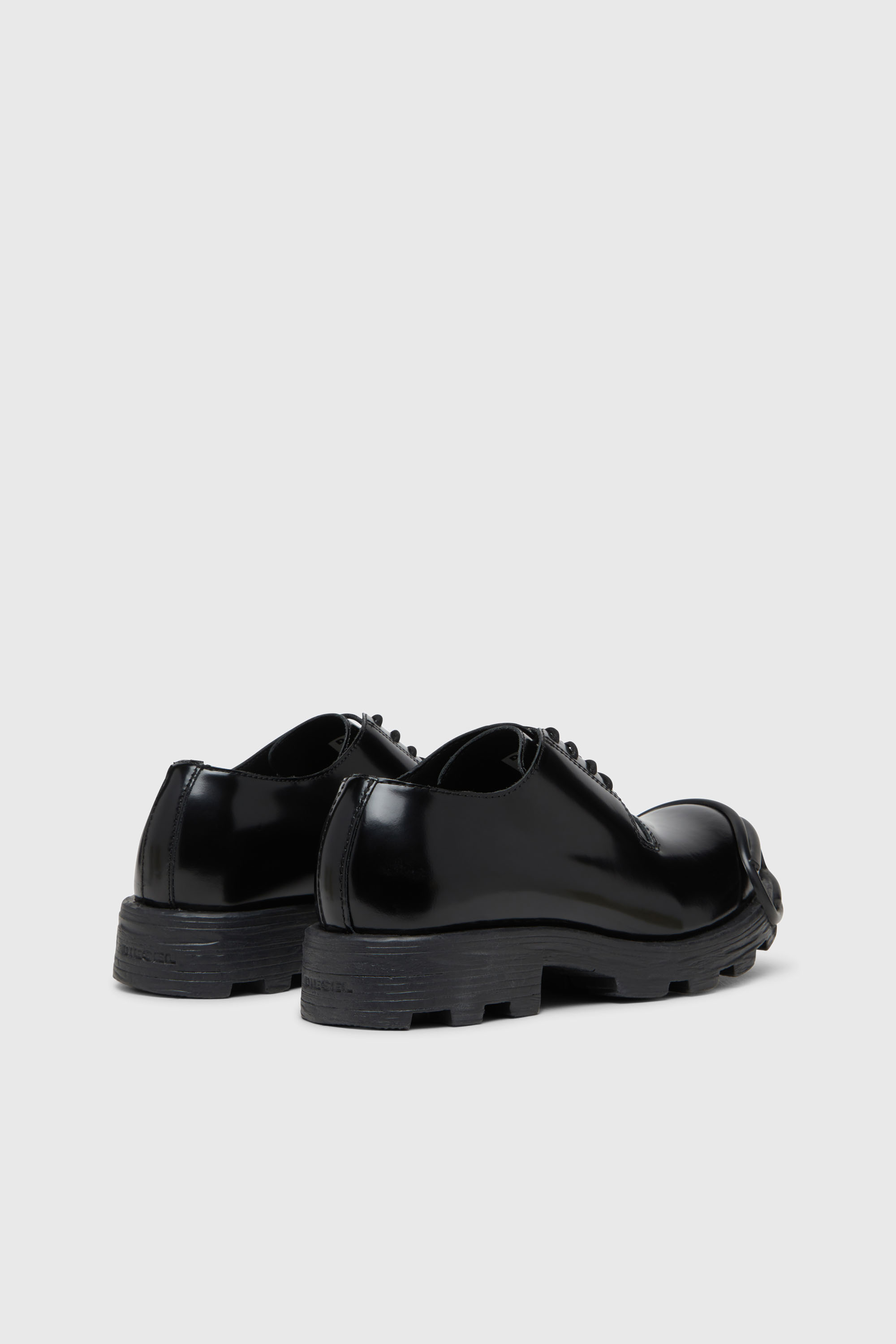 Diesel - D-HAMMER SO D, Herren D-Hammer-Schn&uuml;rschuhe aus Leder mit Oval D-Zehenkappe in Opakes Schwarz - 3