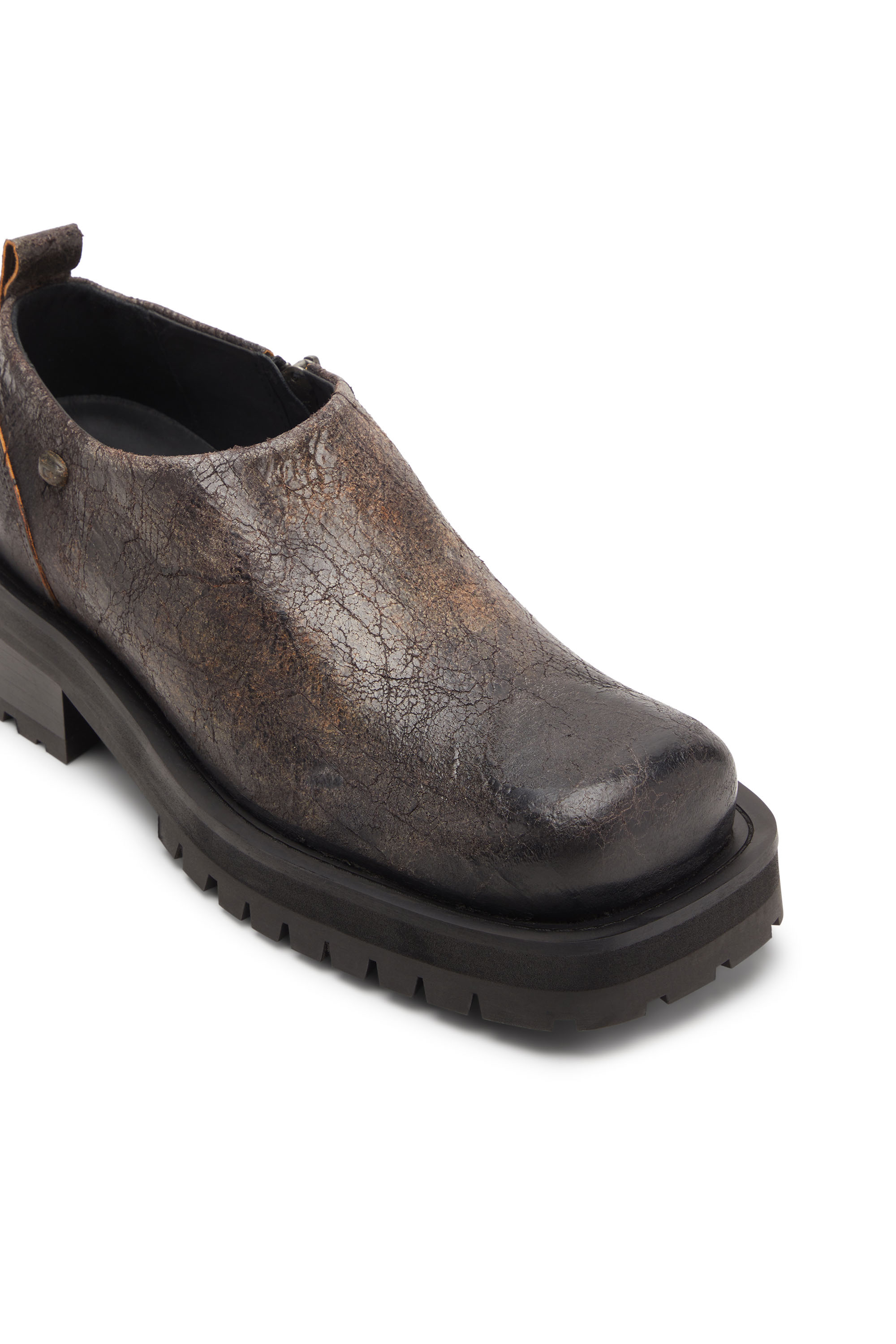 D-TEXAN CLOG, Braun Diesel - D-TEXAN CLOG, Herren D-Texan-Schuhe mit Reißverschluss aus Wildleder in vielgetragener gerissener Optik in Braun - 6